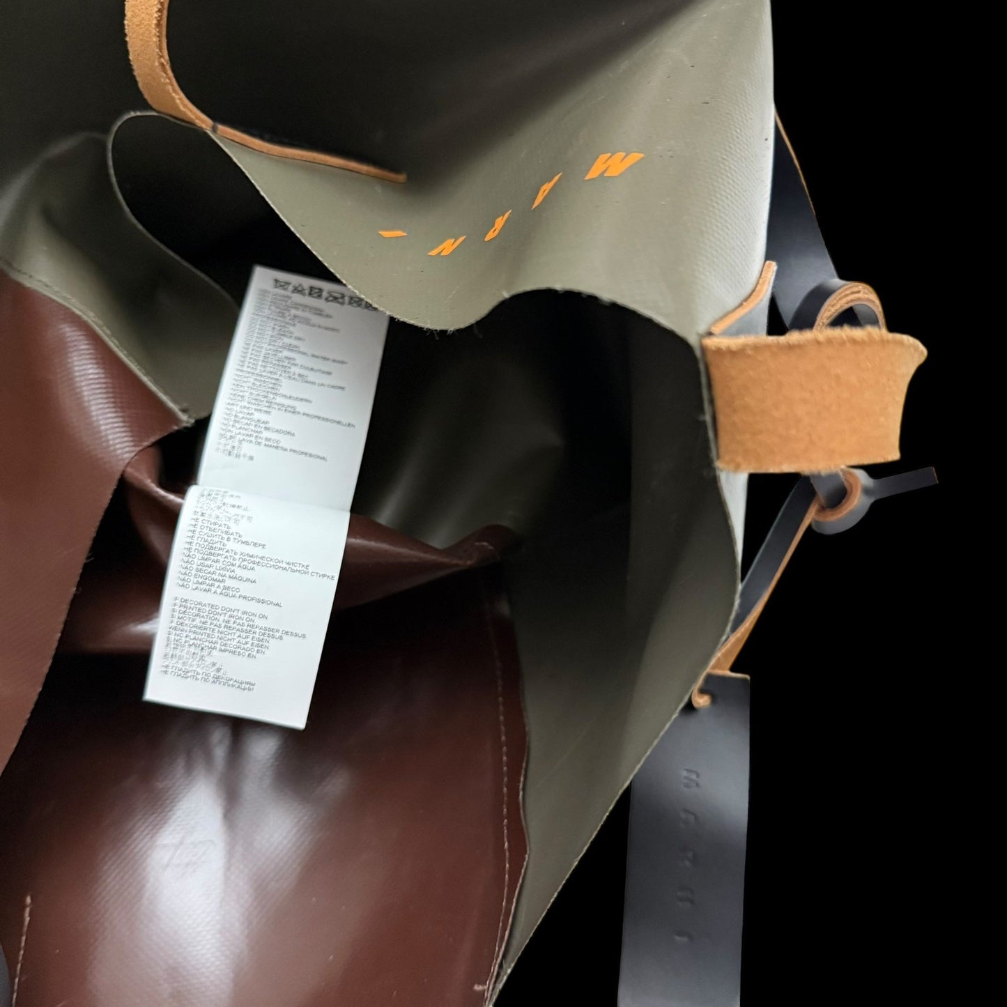 Marni PVC Shopping Tote Brown / Green