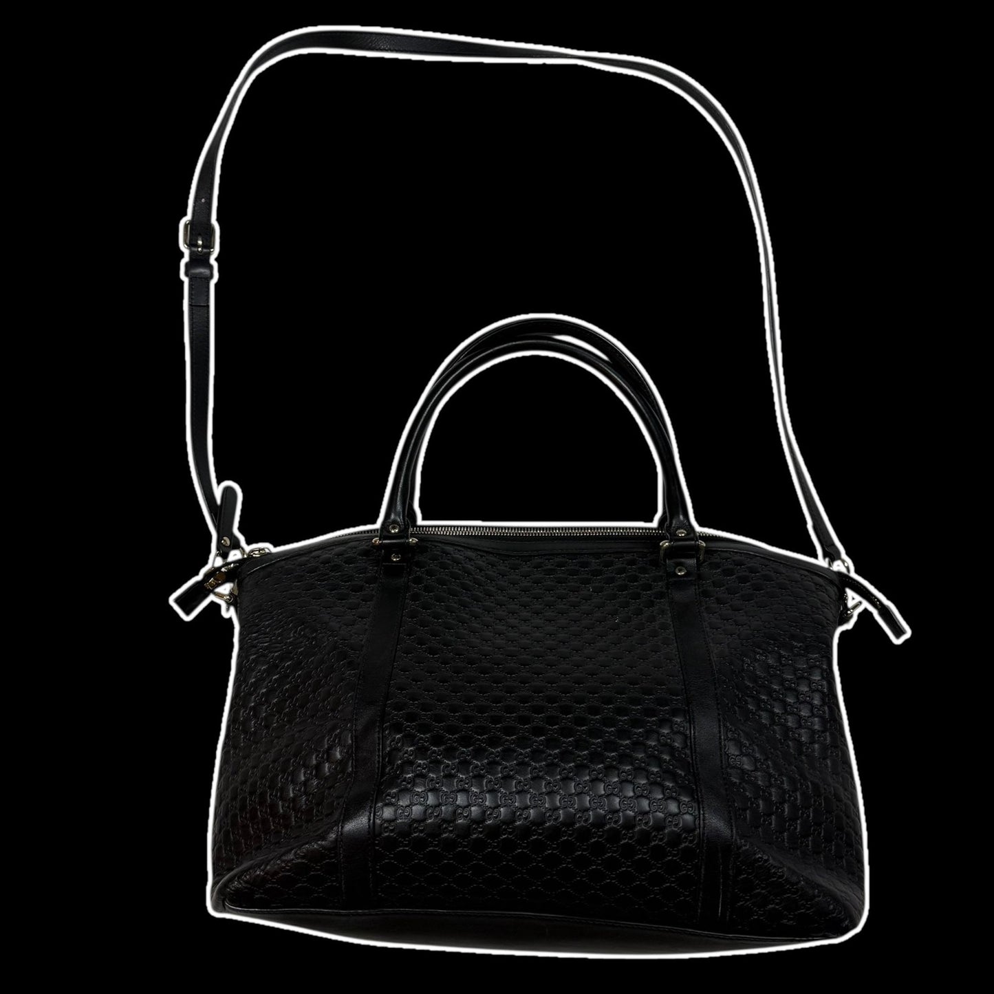 Gucci Microguccissima Large Dome Leather Bag Black