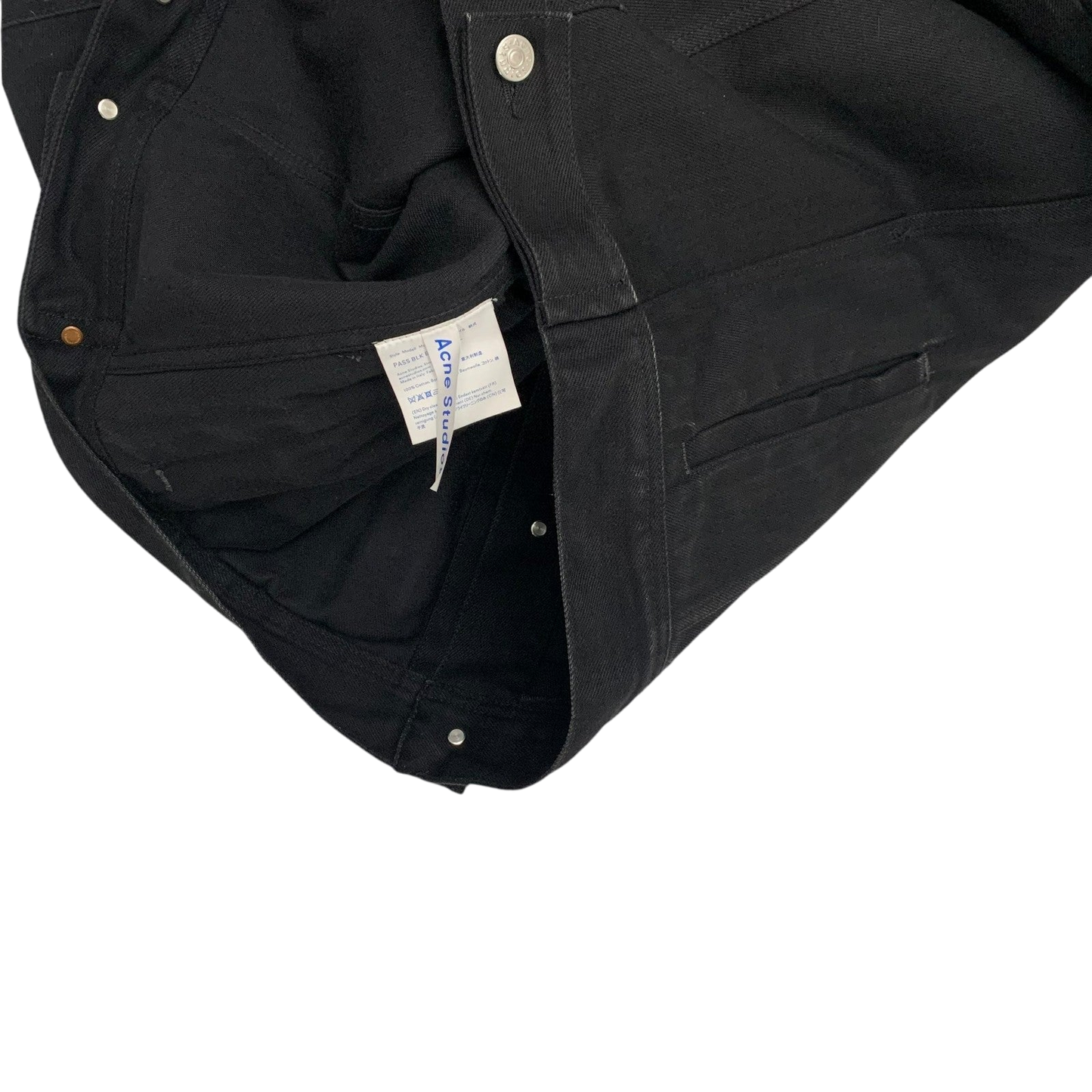 Acne Studios Blå Konst Pass Denim Jacket Black (Fits M-L)