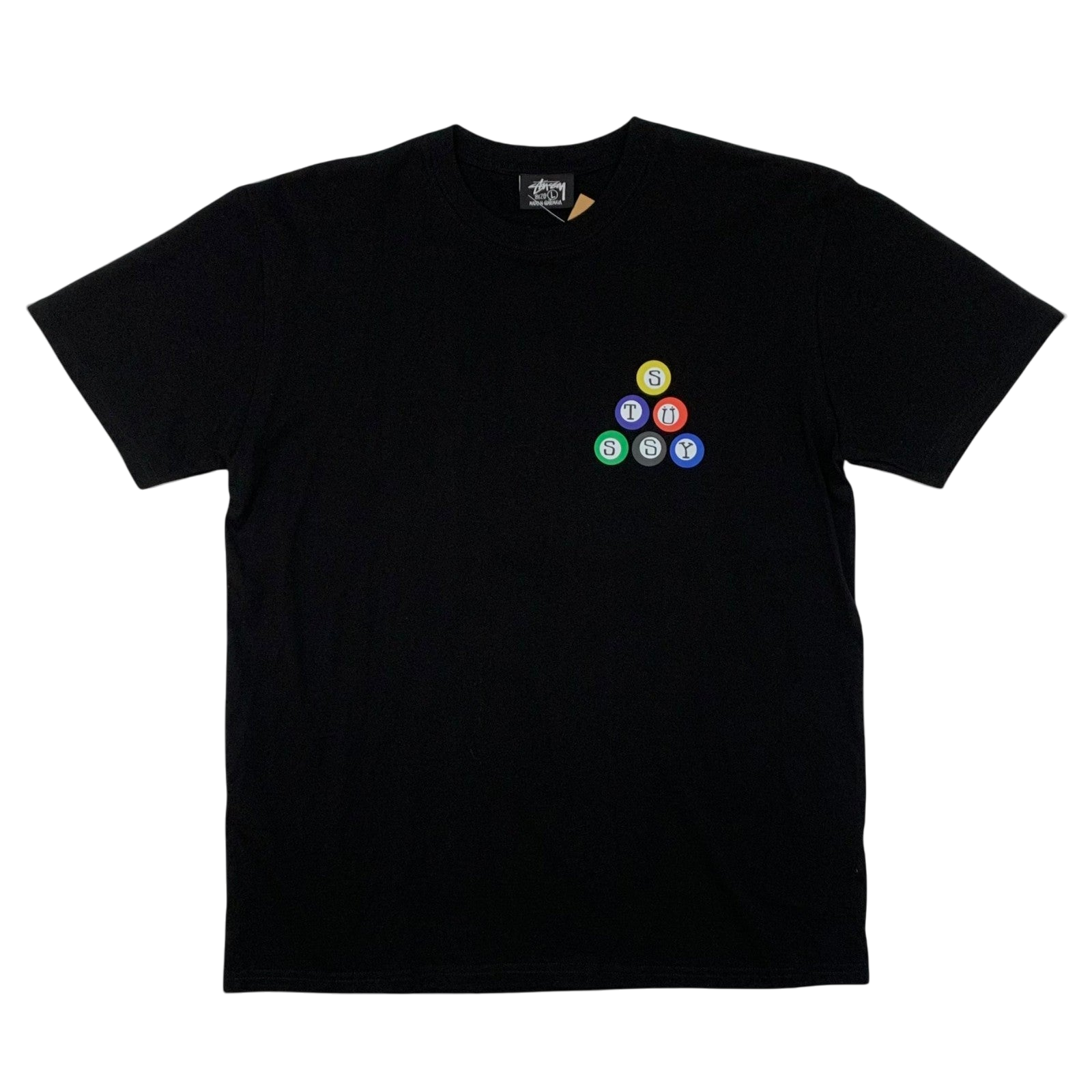 Stussy Billiards Pyramid T-Shirt Black (Fits M-L)