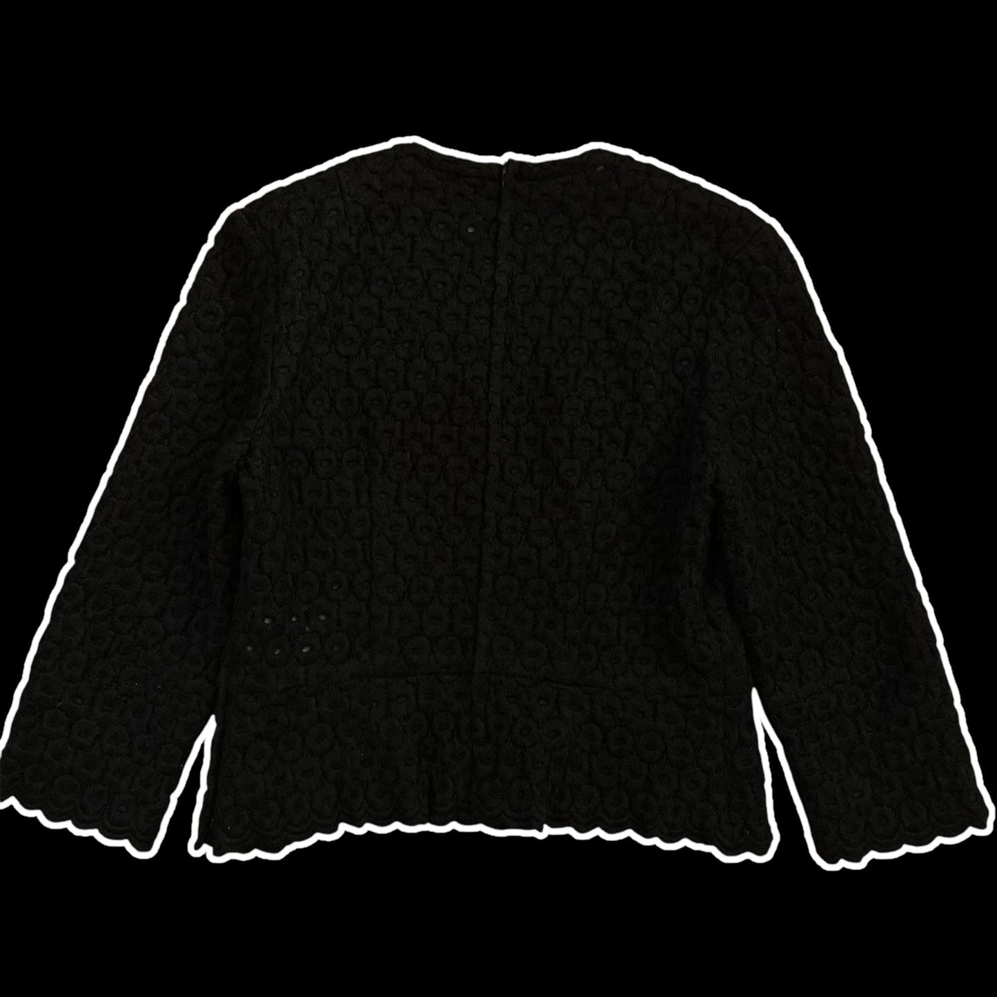AD2012 Comme Des Garçons Black Wool Blend Top (Fits S)