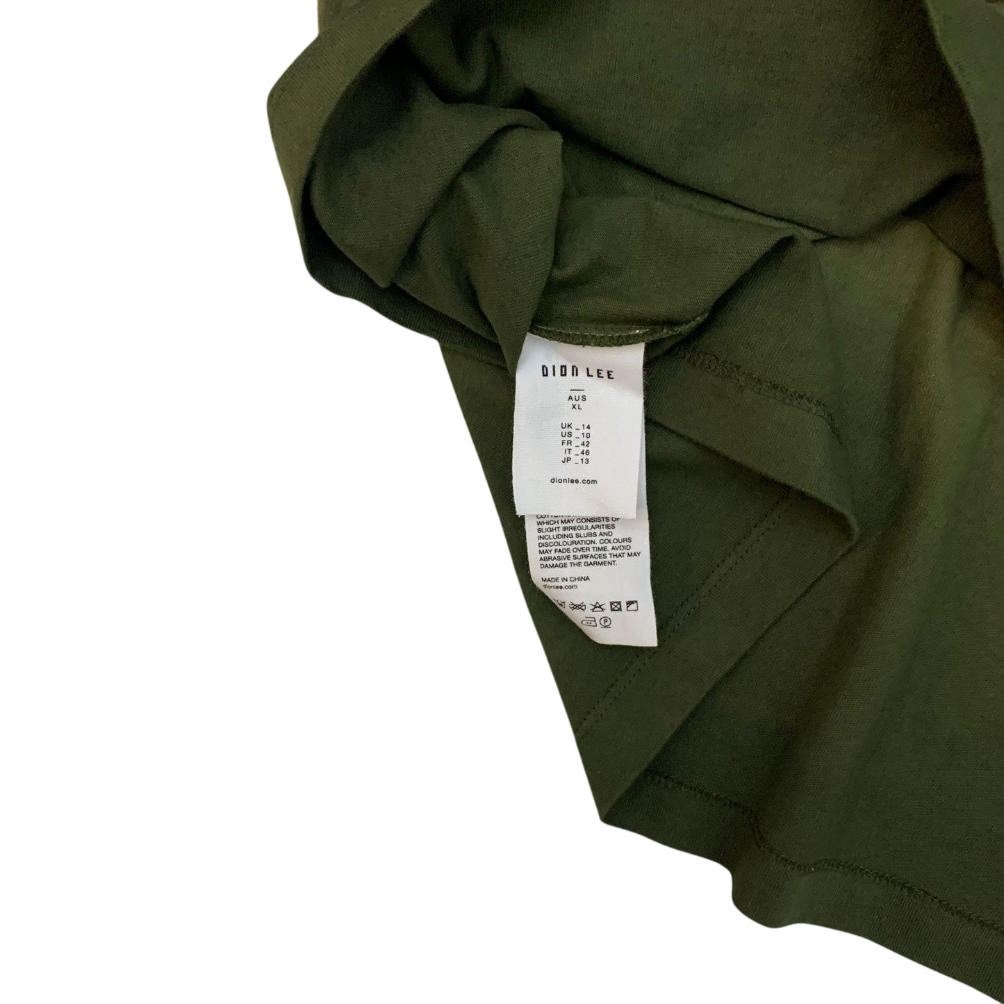 Dion Lee Sunfade T-shirt Khaki (Size XL womens/ M-L mens)