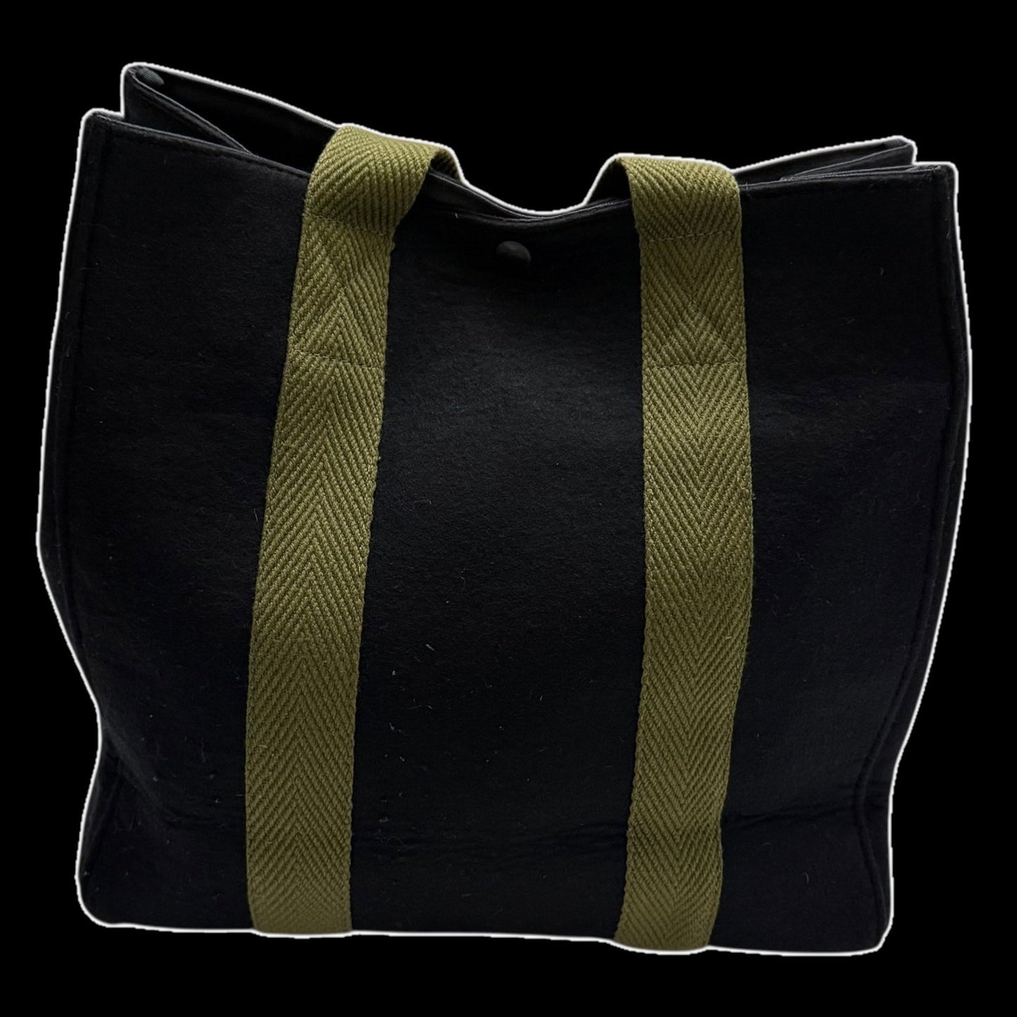 Comme Des Garçons Tricot Wool Blend Tote Bag Black/Green