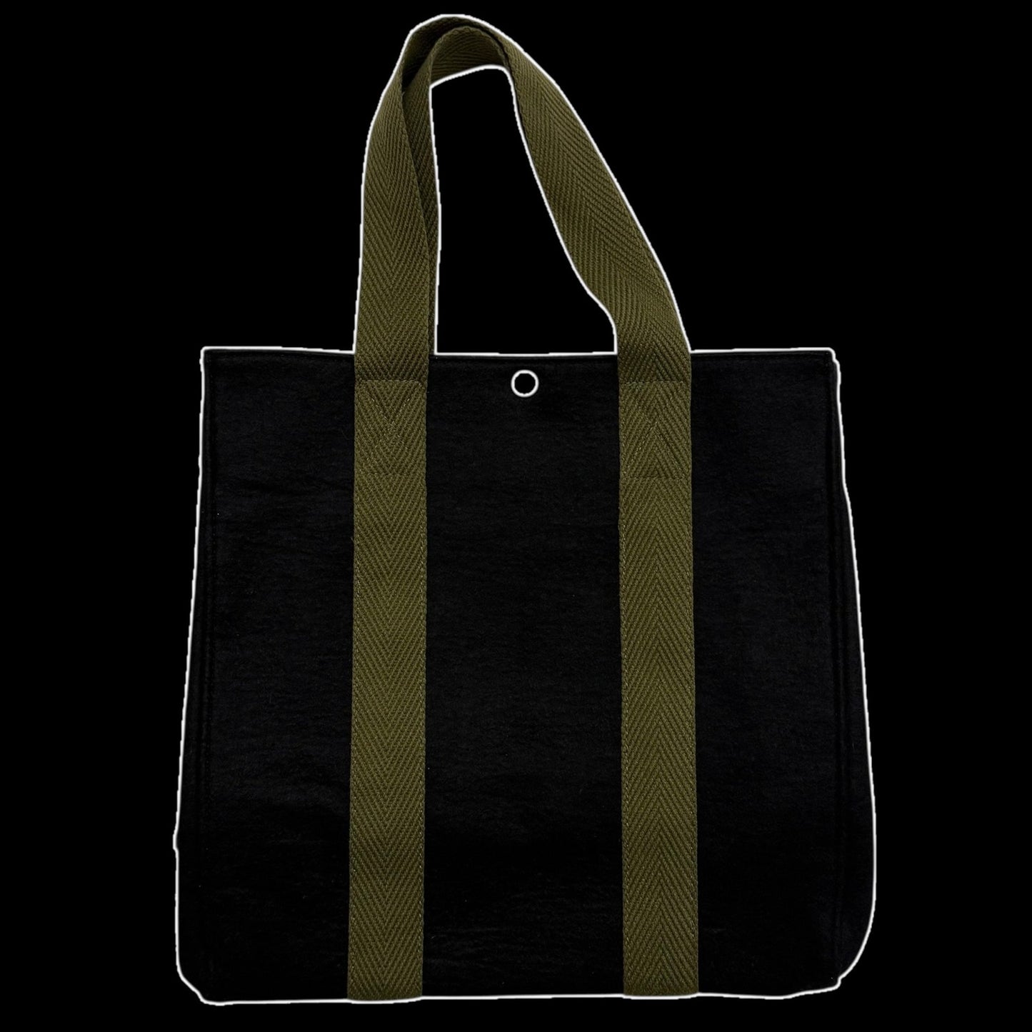 Comme Des Garçons Tricot Wool Blend Tote Bag Black/Green