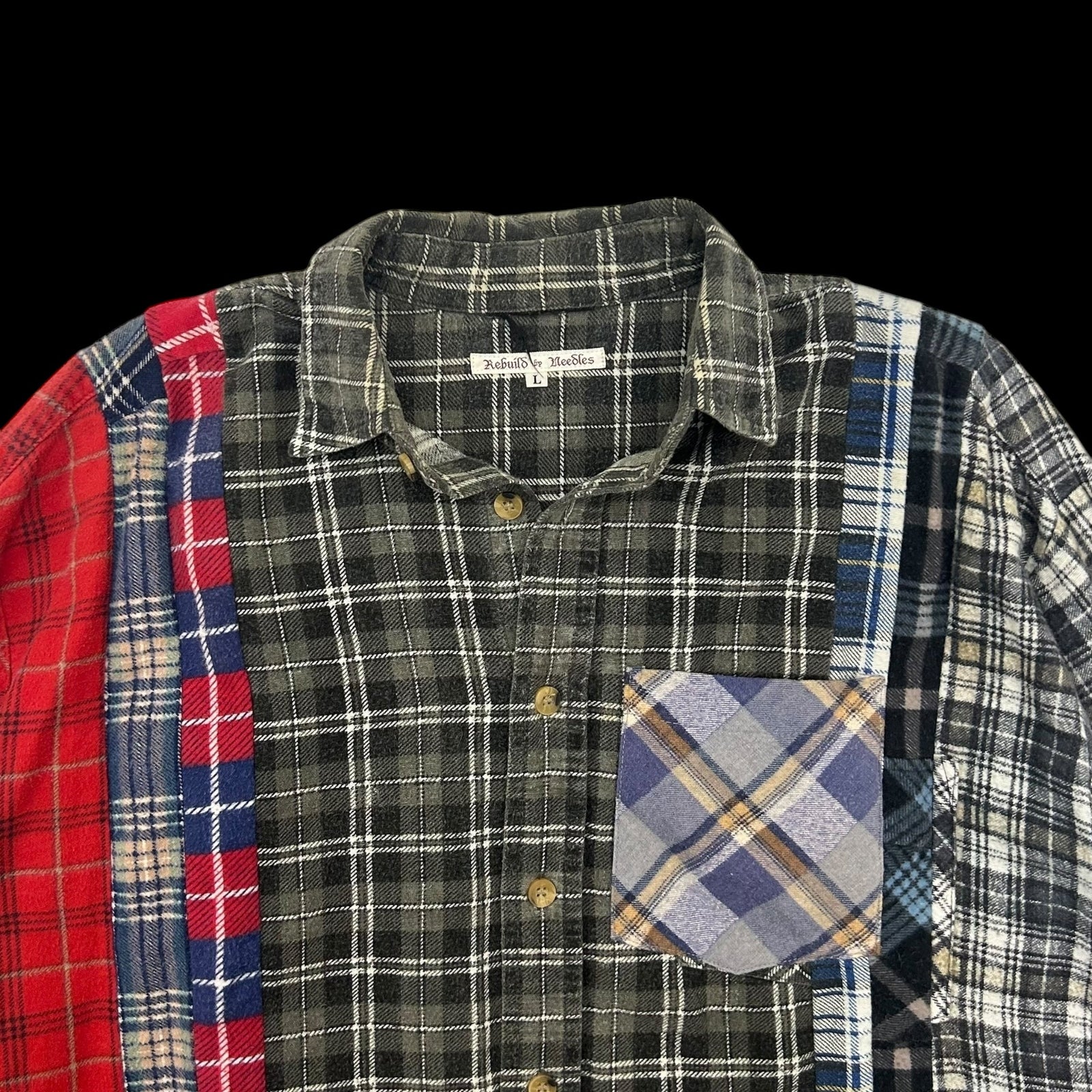Needles Rebuild 7 Cut Flannel Shirt (Size L)