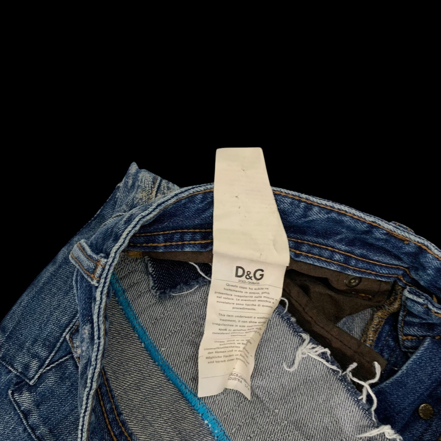 Dolce & Gabbana 2000s Patchwork Boro Distressed Jeans (Size 32”)