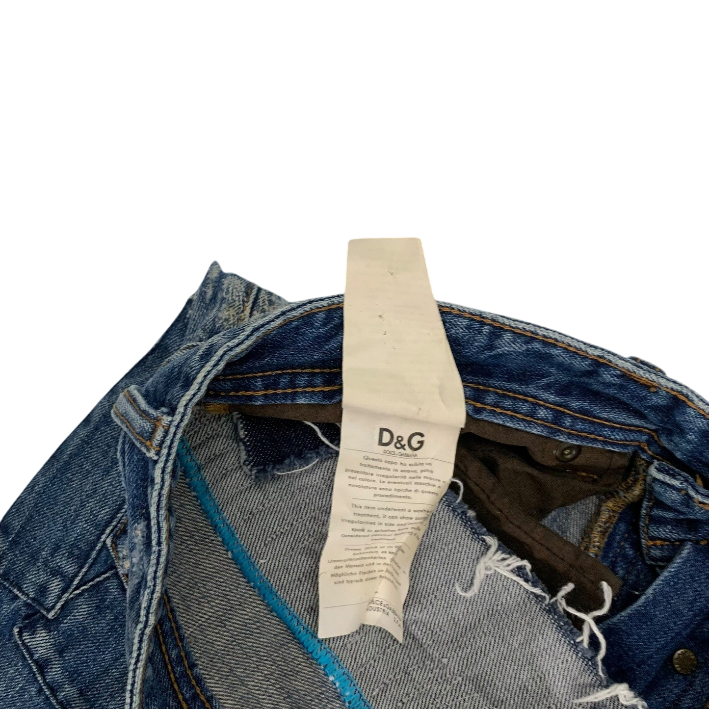 Dolce & Gabbana 2000s Patchwork Boro Distressed Jeans (Size 32”)