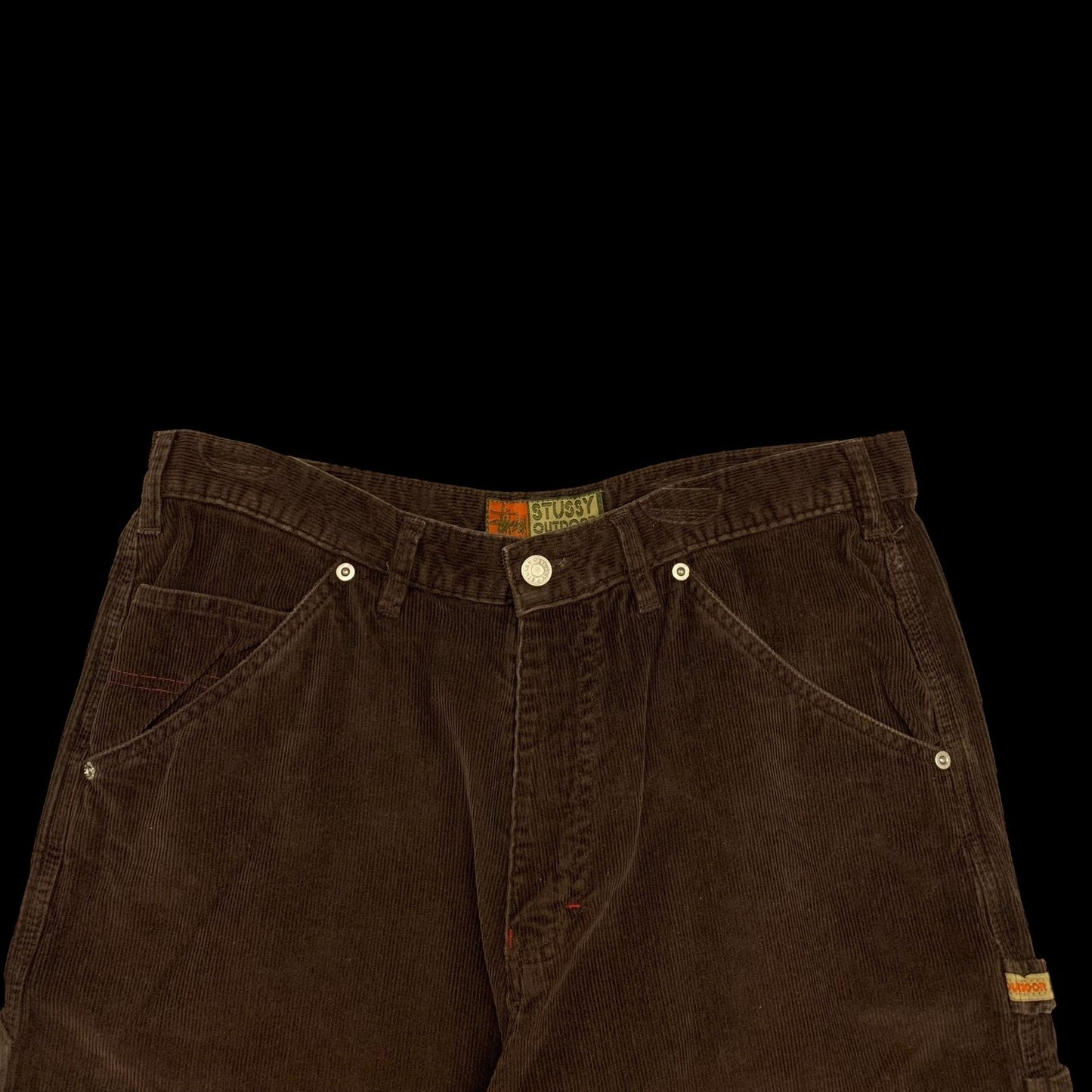 Stussy Vintage Brown Corduroy Carpenter Pants (W34)