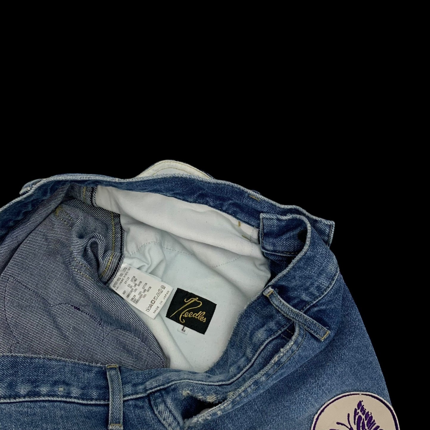Needles Assorted Patches Straight Jeans (Size L)