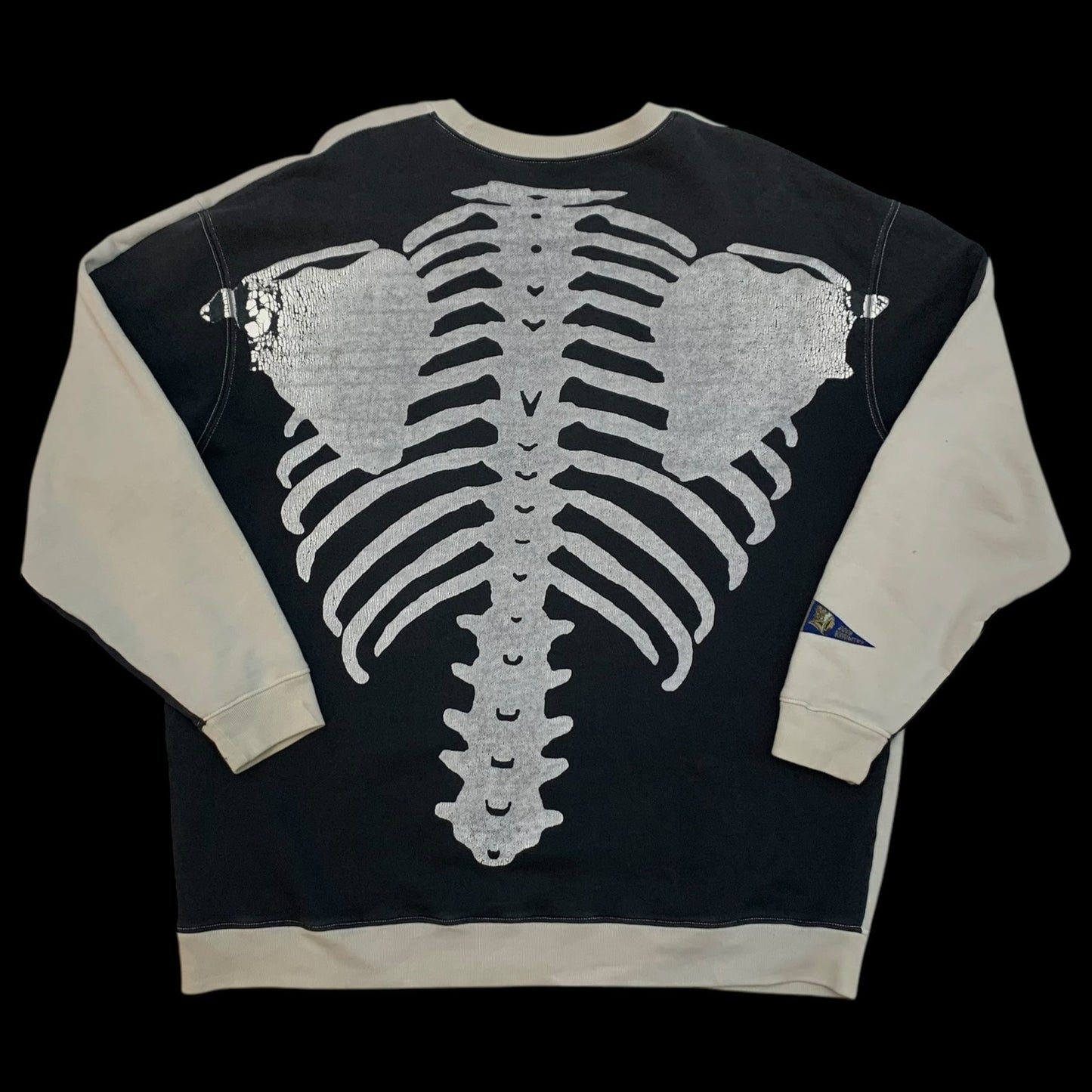 Kapital 2 Tone Remake Oversized Bone Sweater (Free size)
