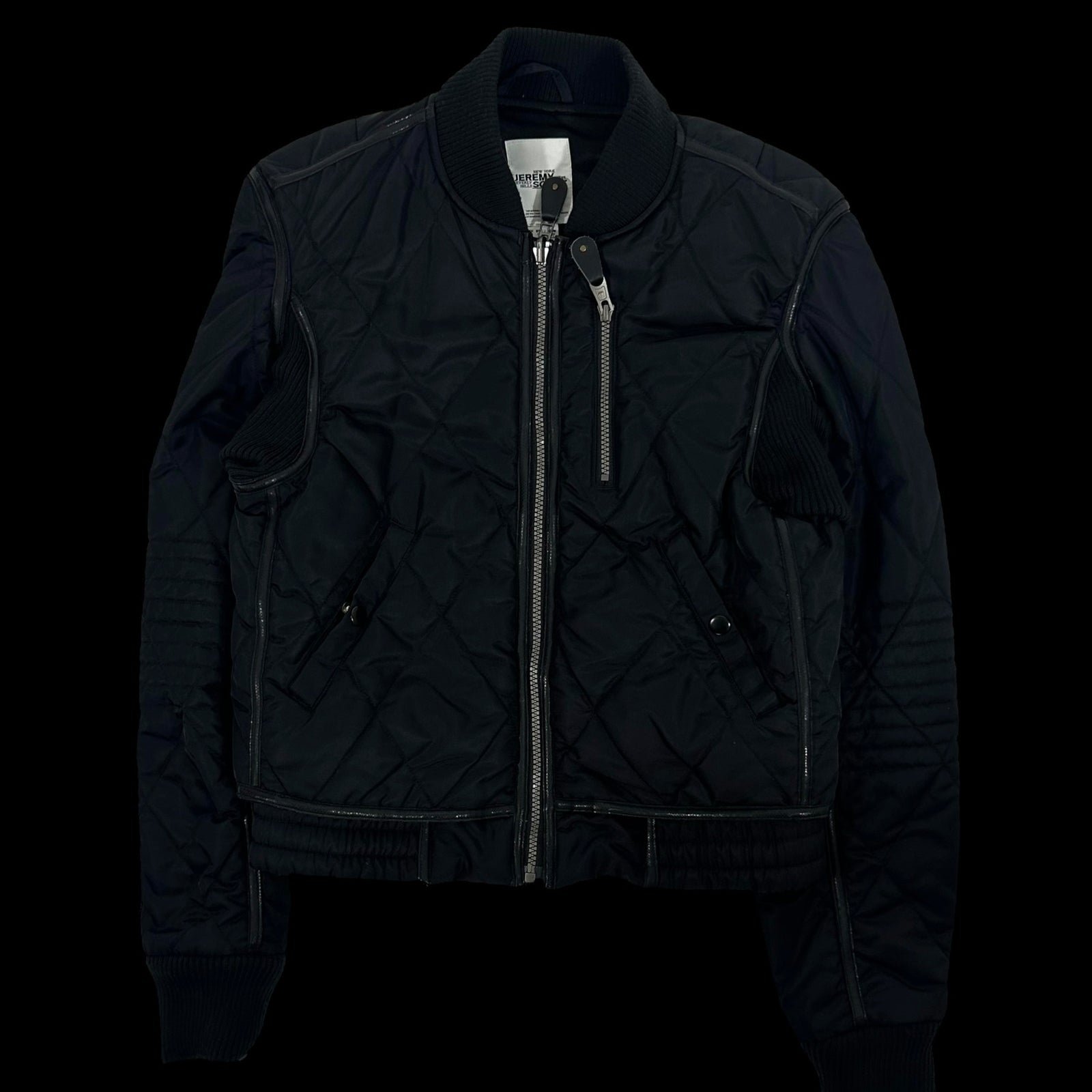Rare Adidas x Jeremy Scott Quilted Bomber Jacket Black (Size S Womens)
