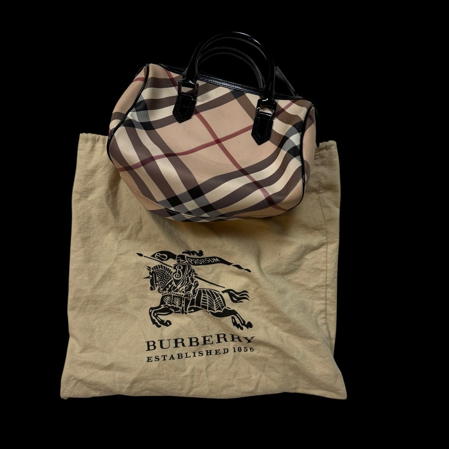Burberry Nova Check PVC Chester Boston Bag