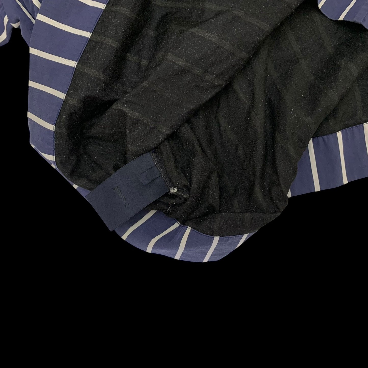 Juun.j Double-Layered Striped T-Shirt Navy/White (Fits XL)
