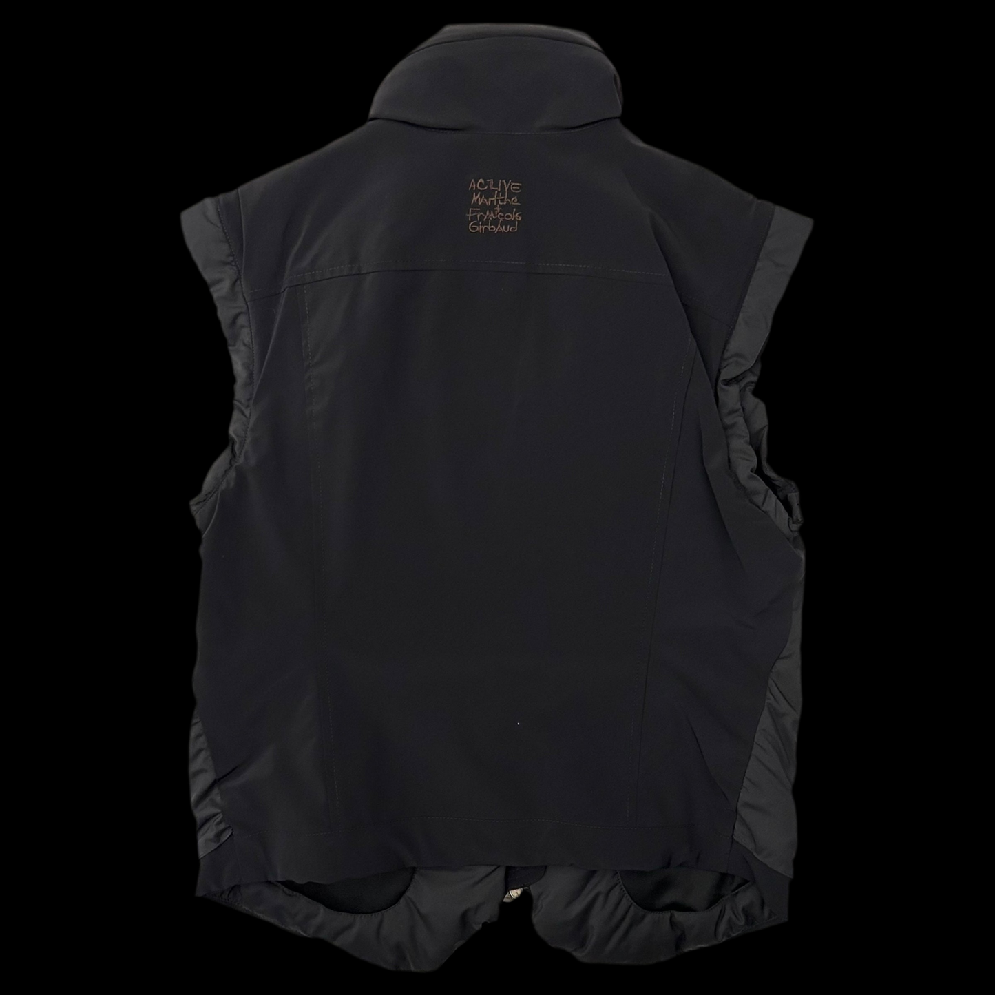 2000s Marithe Francois Girbaud Active Insulated Utility Vest Black (Fits M-L)