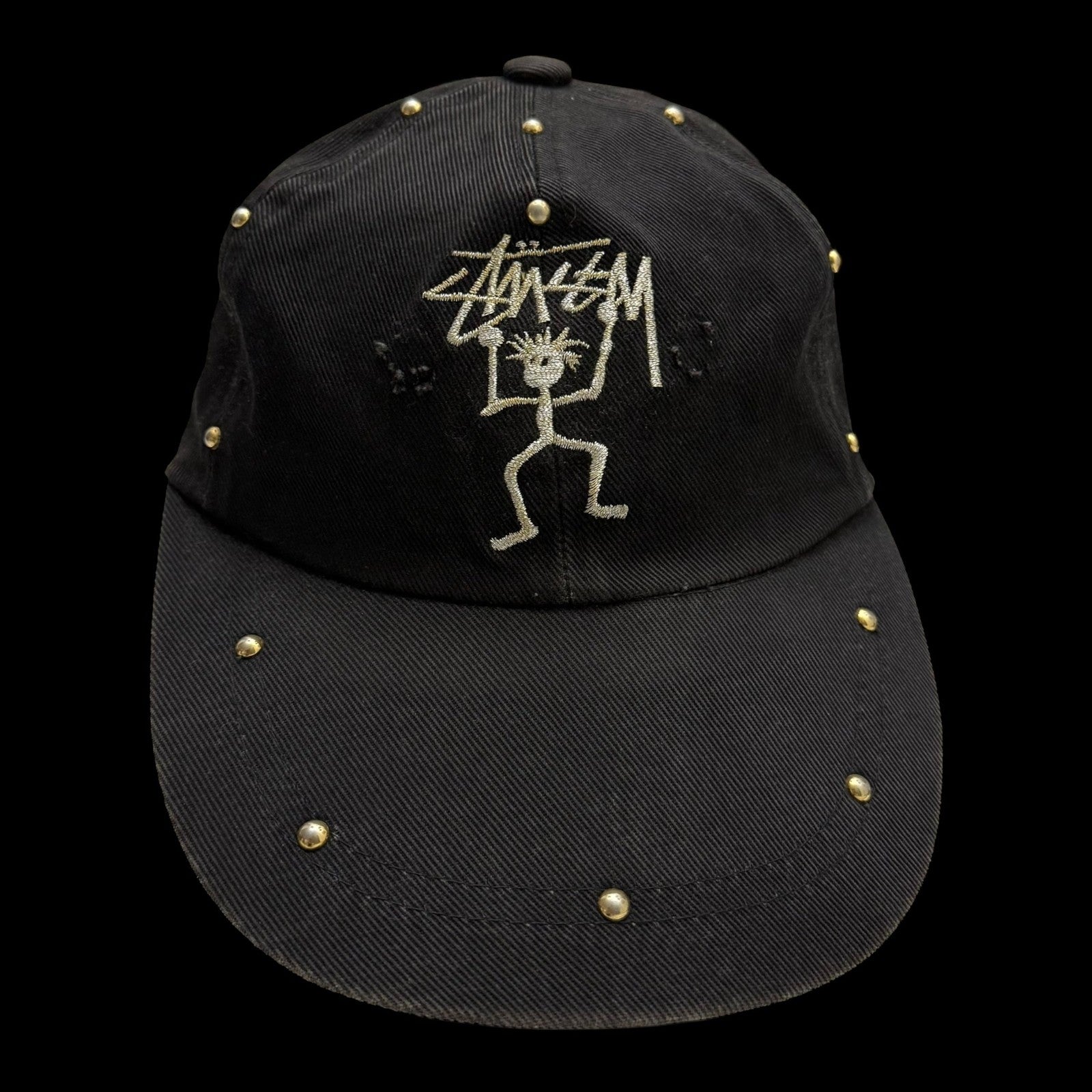 Stussy Vintage 90s Custom-Studded Cap Black