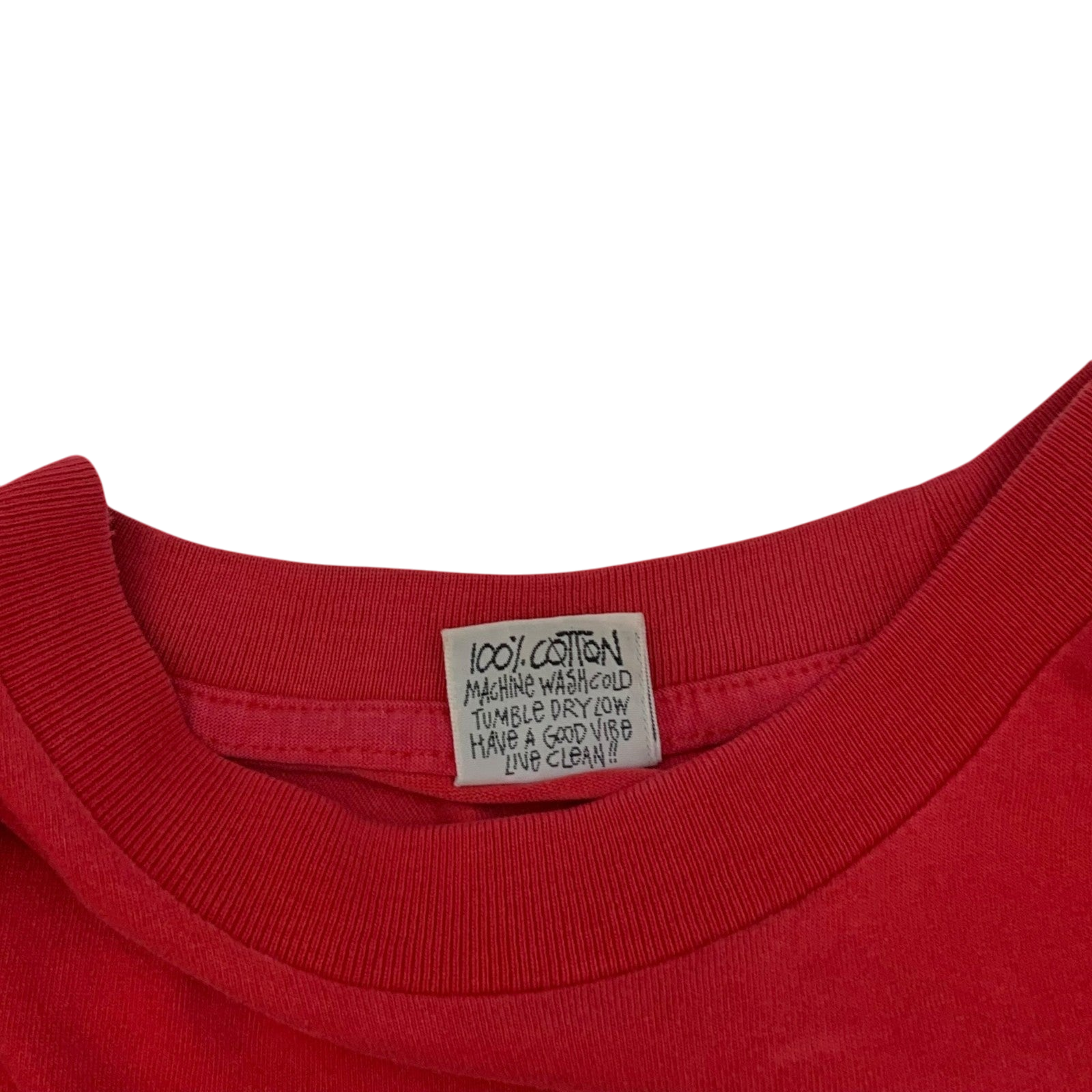 Stussy Vintage 90s No. 4 Logo T-Shirt Red (Made in USA) Fits S-M)