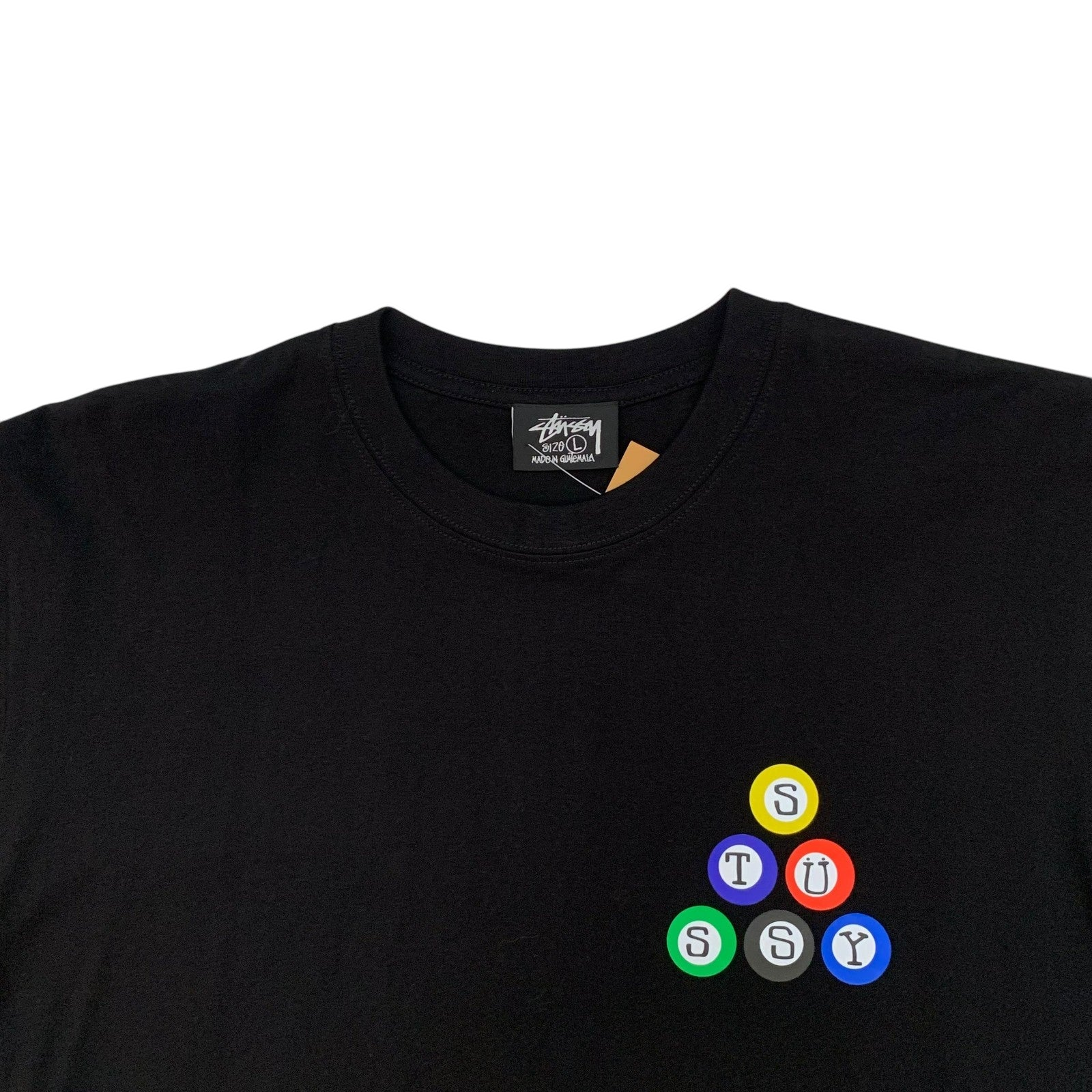 Stussy Billiards Pyramid T-Shirt Black (Fits M-L)