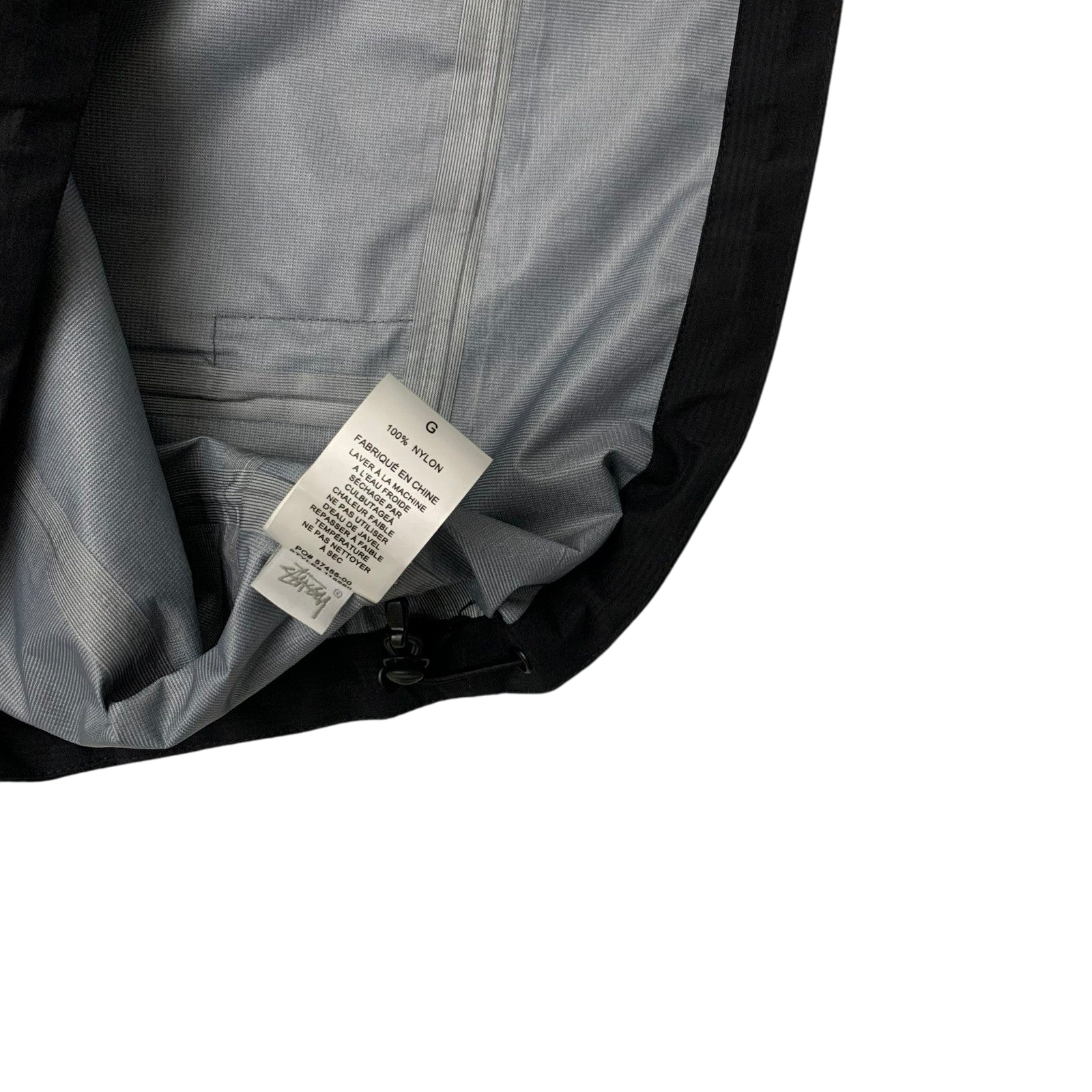 Stussy AW20 Taped Seam Nylon Rain Jacket Black/Grey (Fits L-XL)