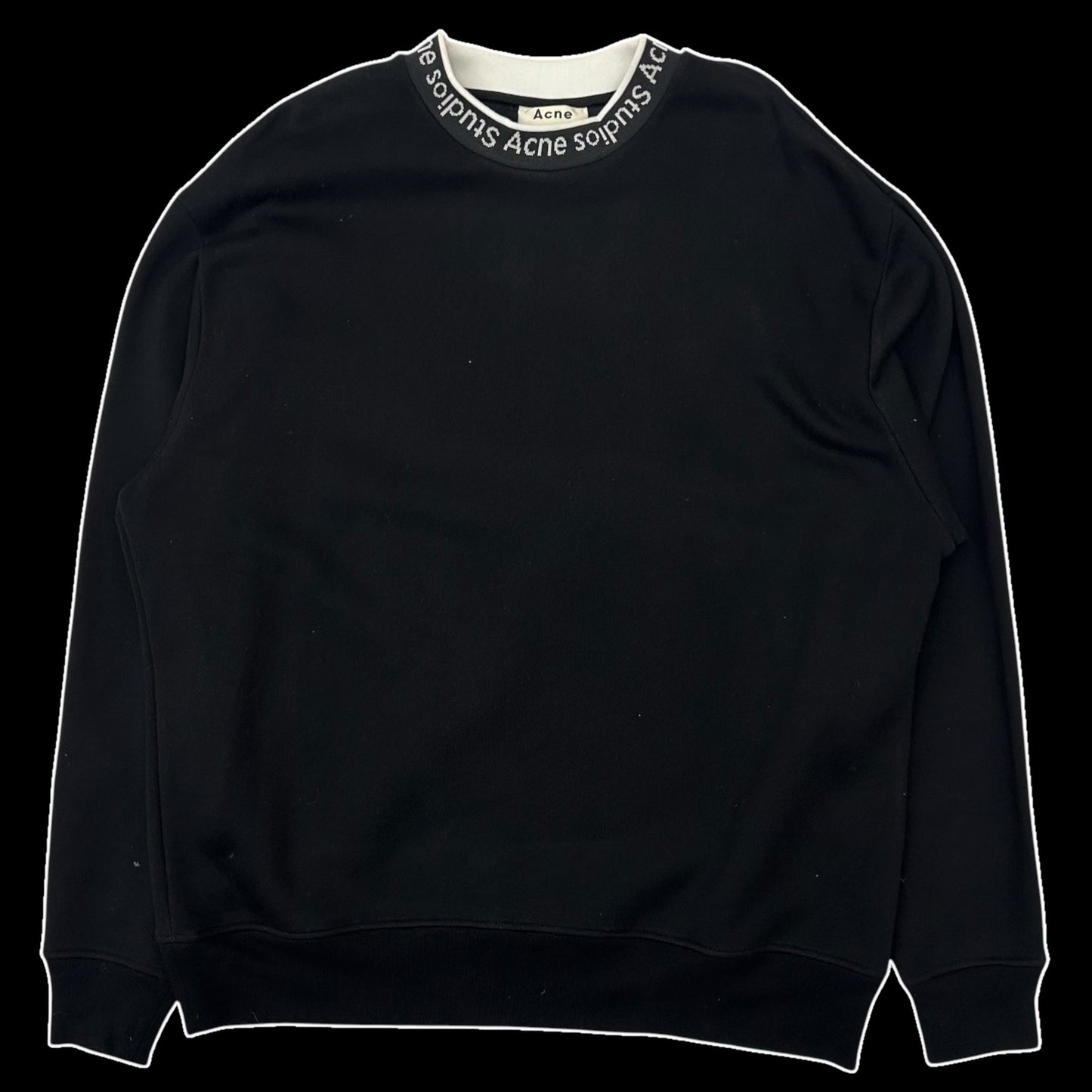 Acne Studios Jacquard Logo Sweater Black (Fits L-XL)
