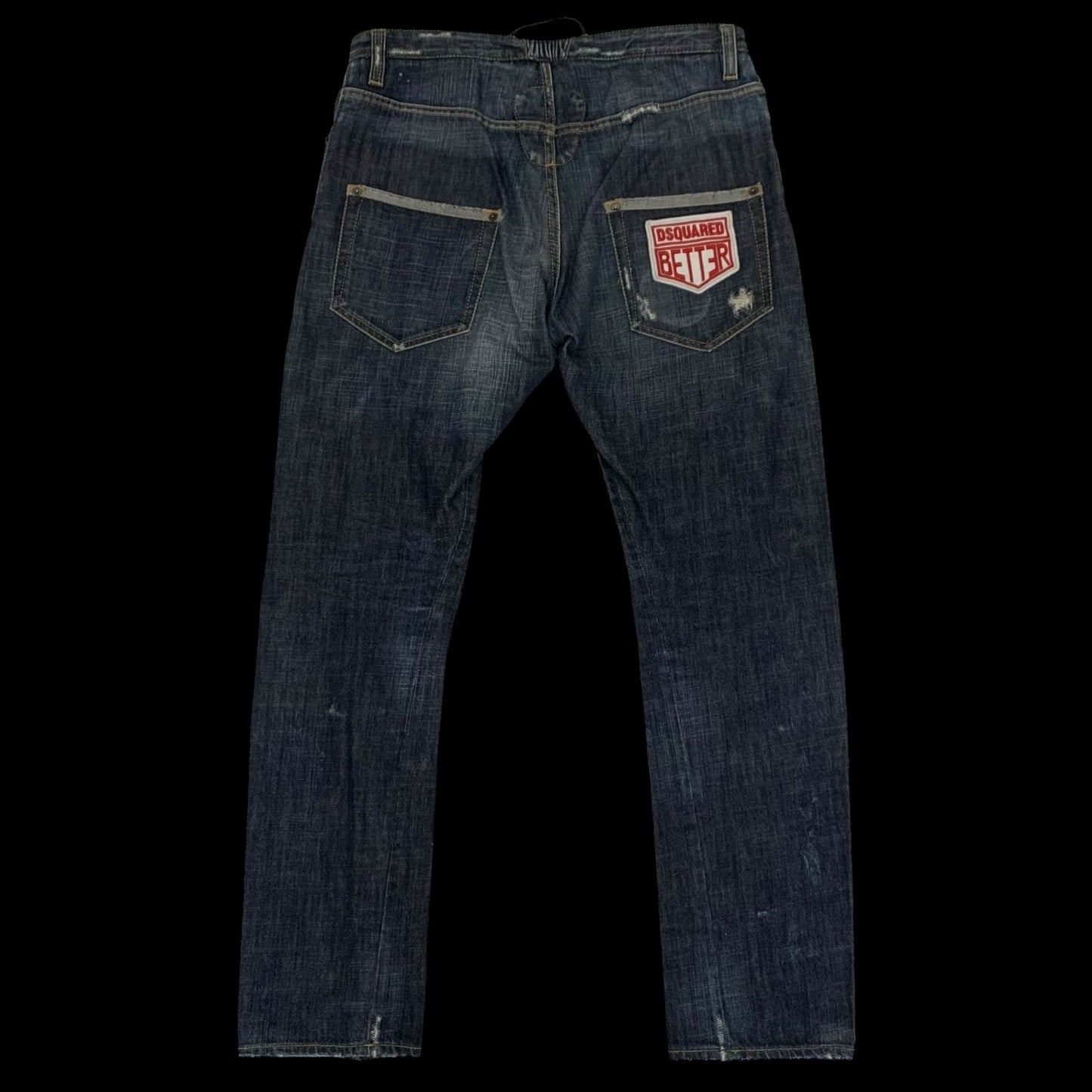 Dsquared 2000s Cup Series Patch Jeans (Size 32”)