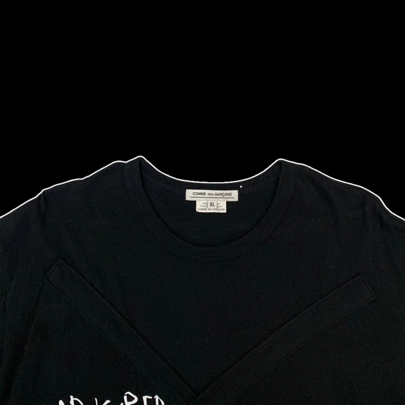 Comme des Garçons AW19 ‘Wear Your Freedom’ Cross-Taping T-Shirt Black (Size L)