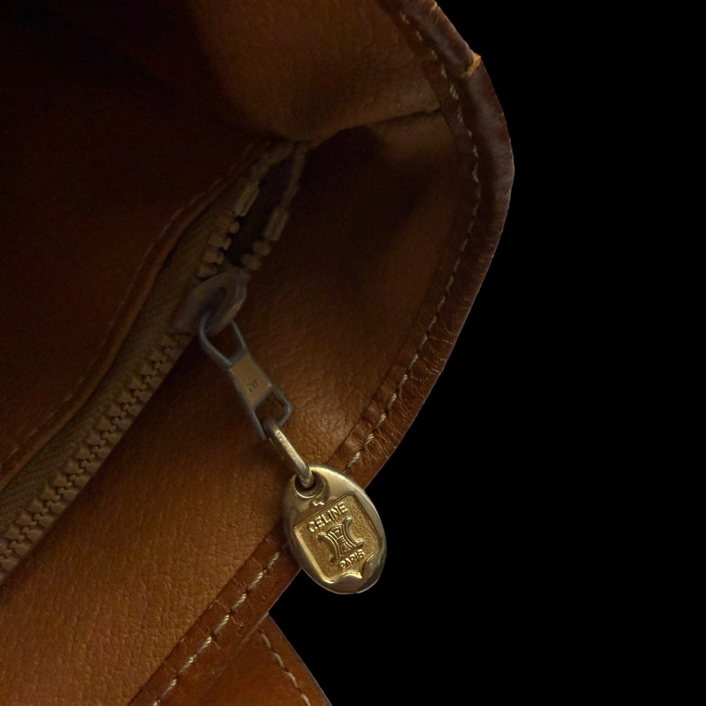 Céline 2008 Macadam Coated Canvas Monogram Tote Bag Brown