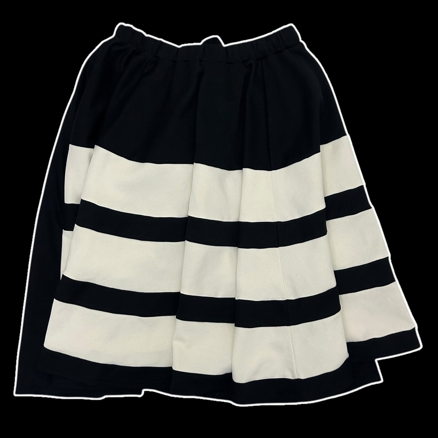 Y-3 Adidas Cotton Oversized Skirt Black/White (Fits M-L)