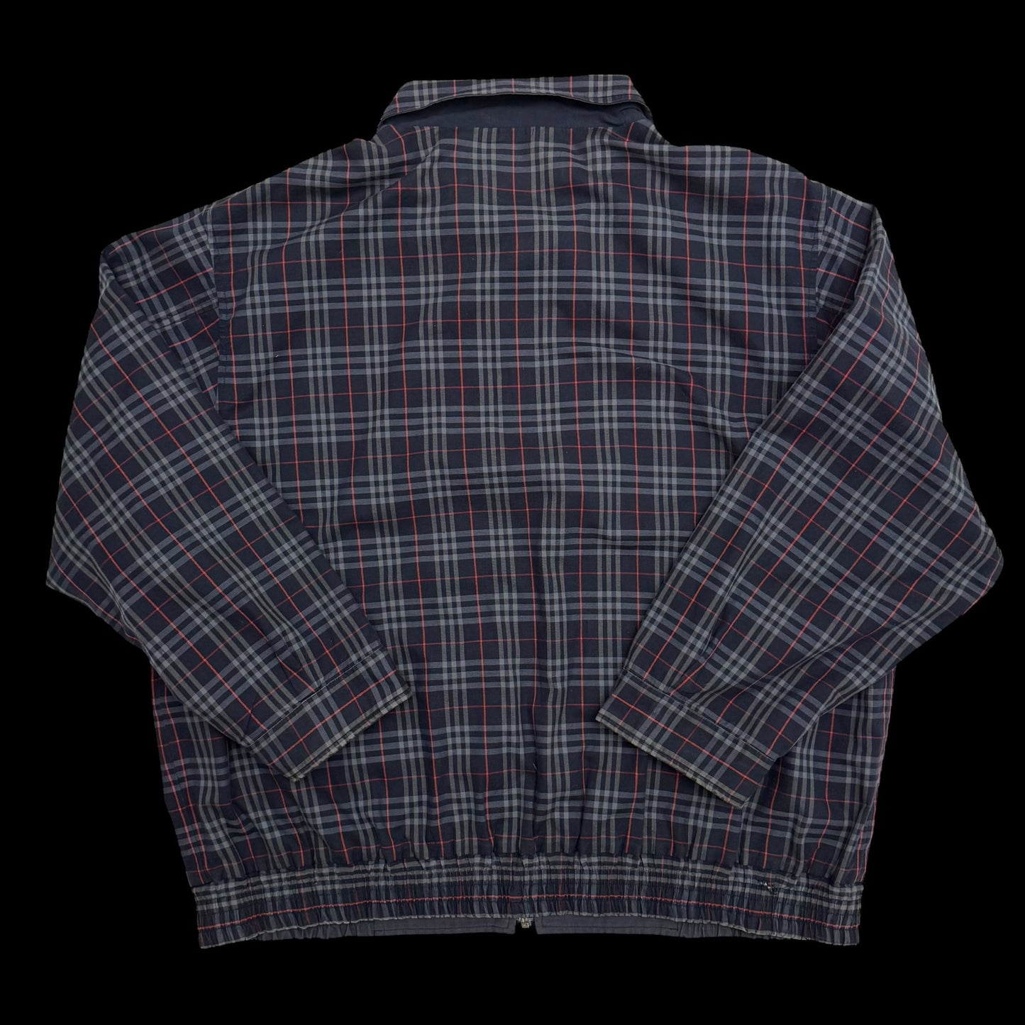 Burberry 90s Nova Check Reversible Harrington Jacket Navy (Fits M–L)