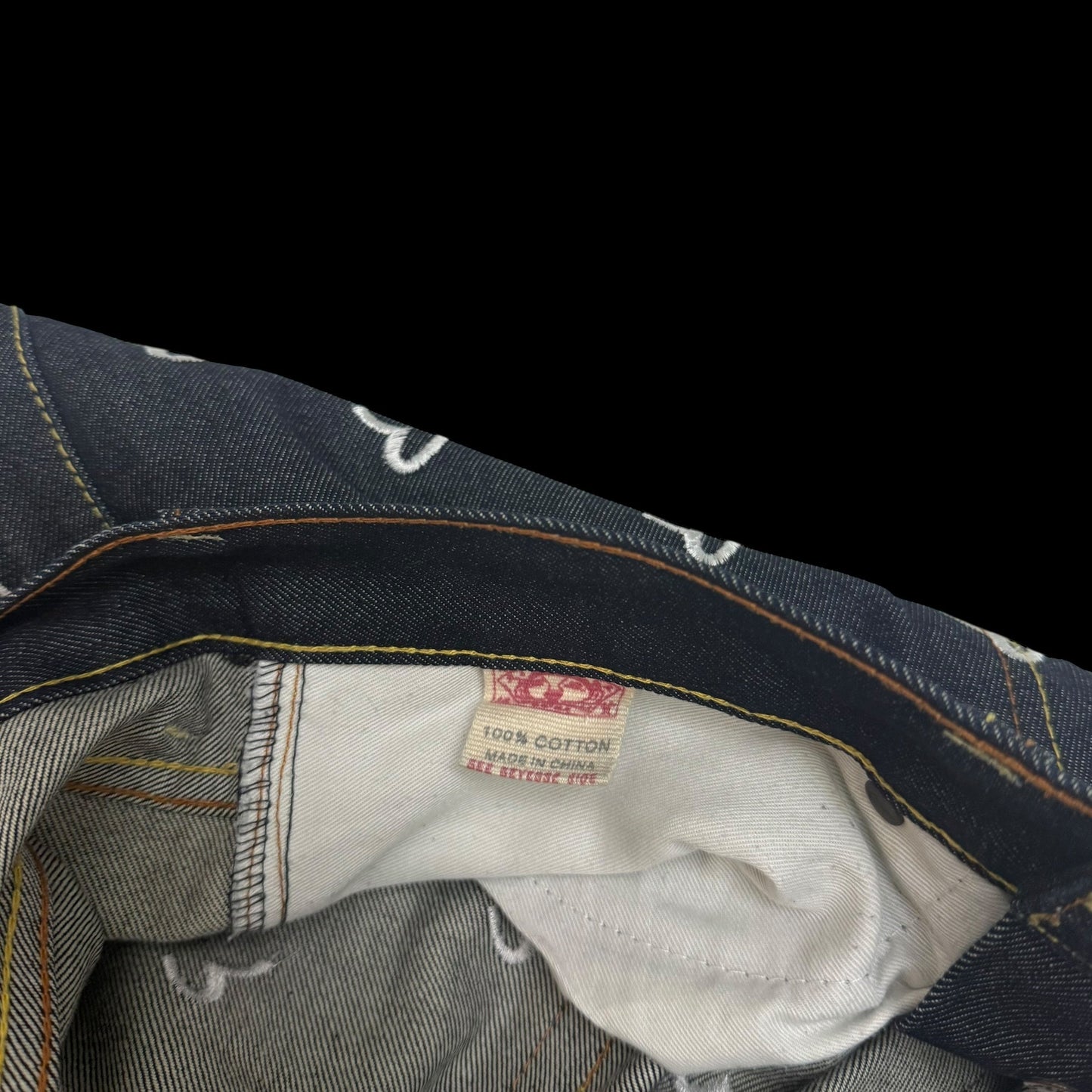 Evisu All Over Angle Print Jeans (Fits 32”)