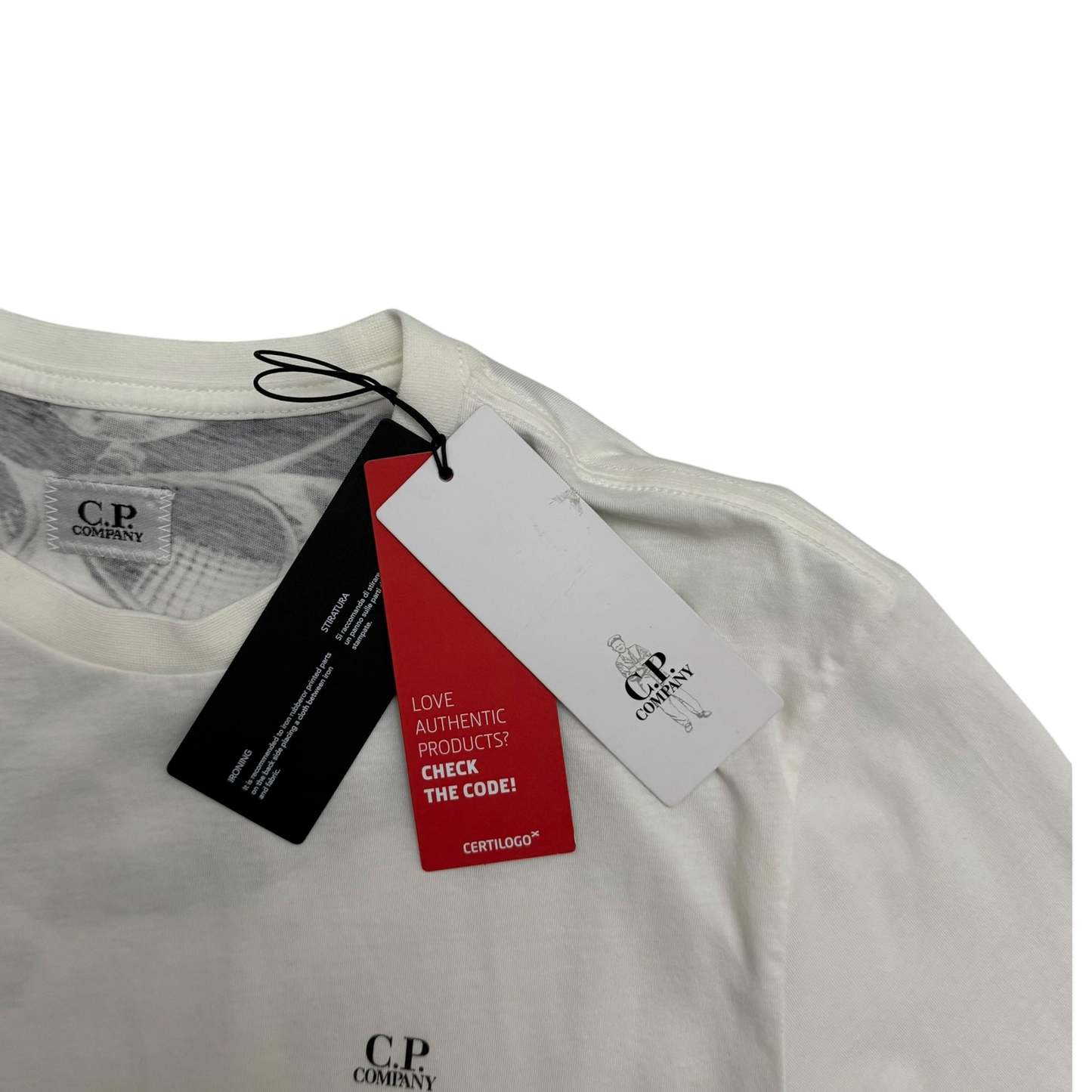 C.P. Company Goggle Print T-shirt ‘Gauze White’ (Fits M)