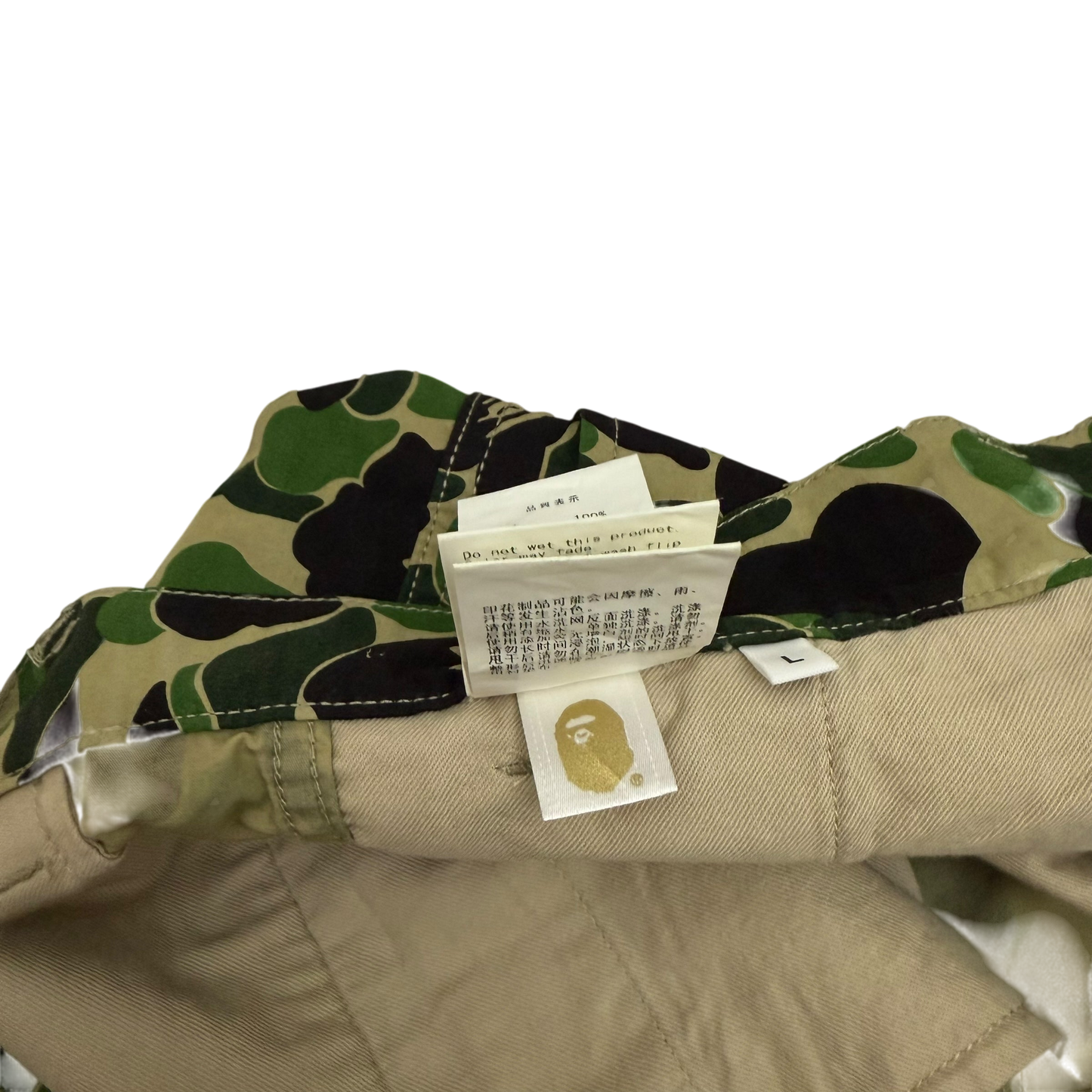 BAPE (A Bathing Ape) x Undefeated Camo Cargo Pants Green (Size L)