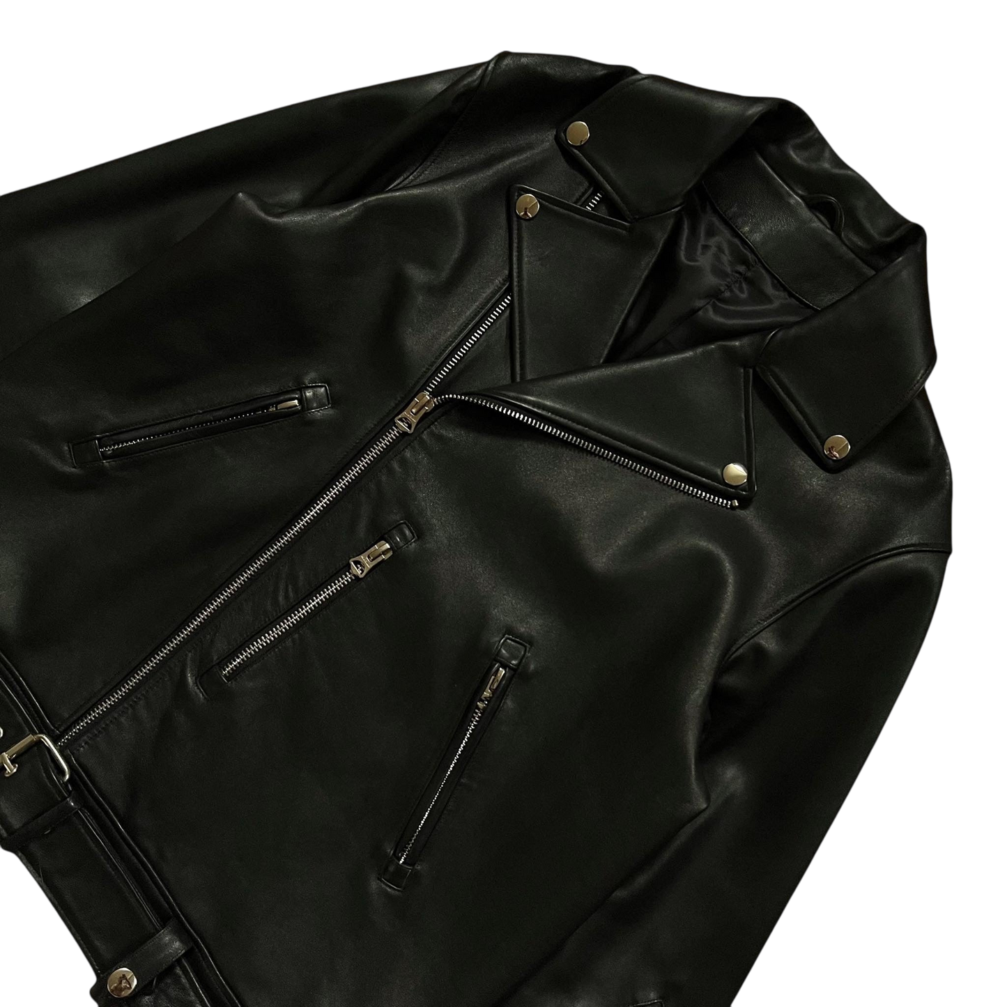 AW17 Acne Studios Nate Clean Black Leather Jacket (Fits L)