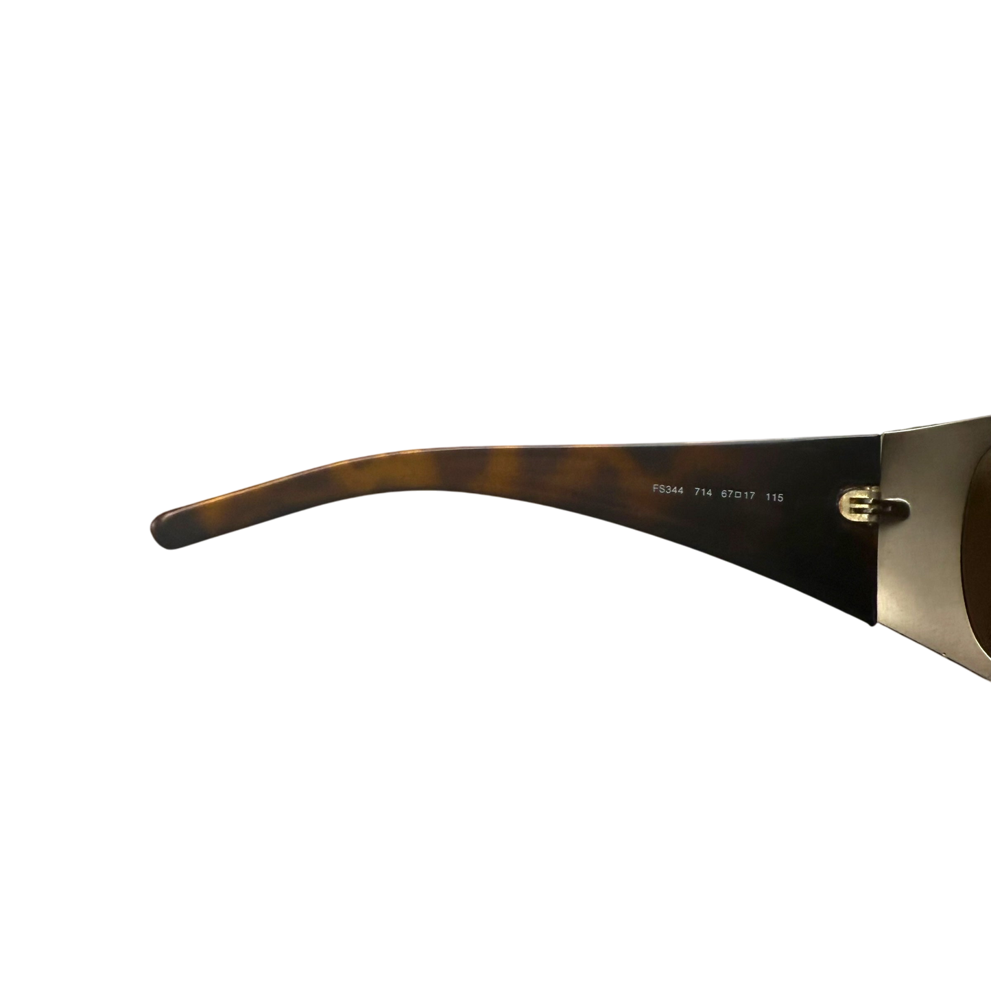 Fendi Metallic Shield Wrap Sunglasses Brown