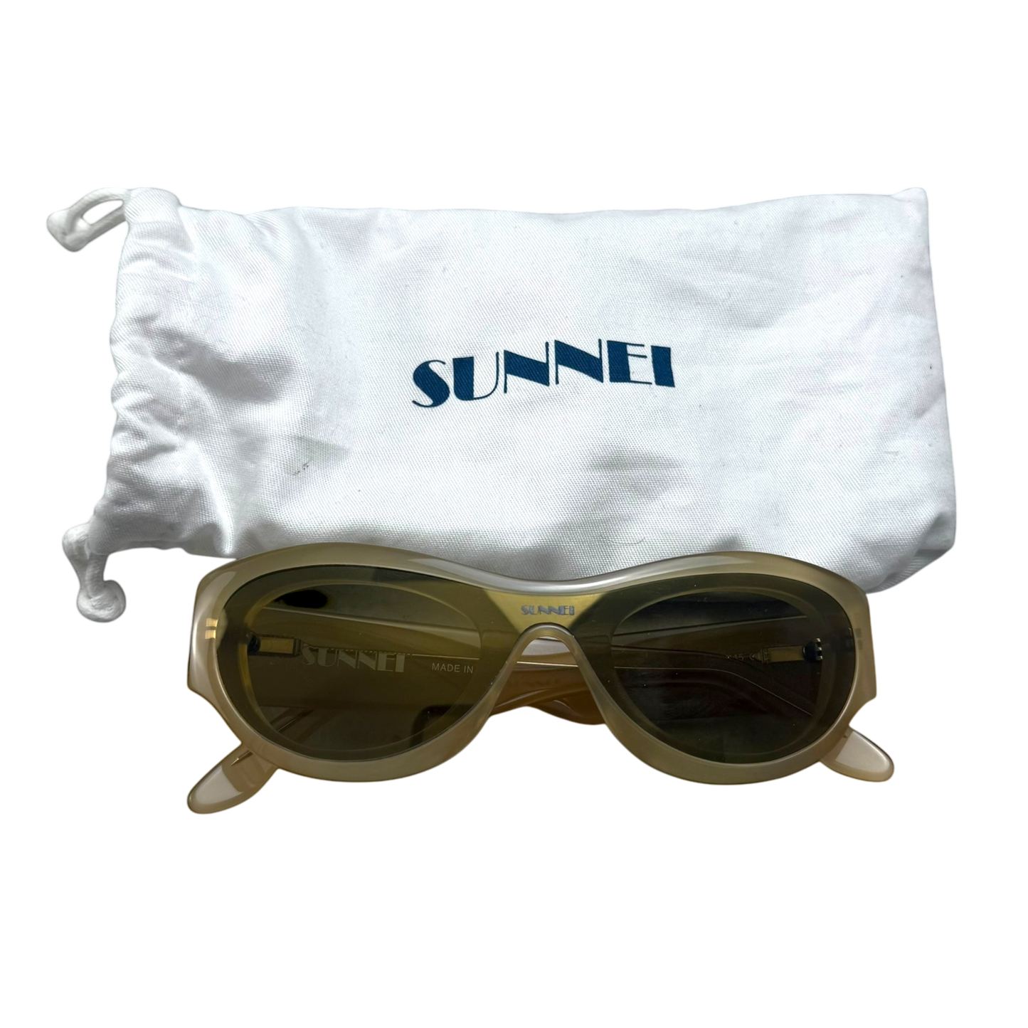 Sunnei Prototipo 5 Sunglasses Camel Yellow