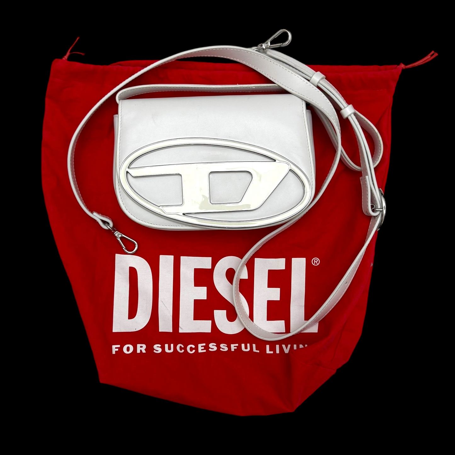 Diesel 1DR Womens Shoulder Bag White