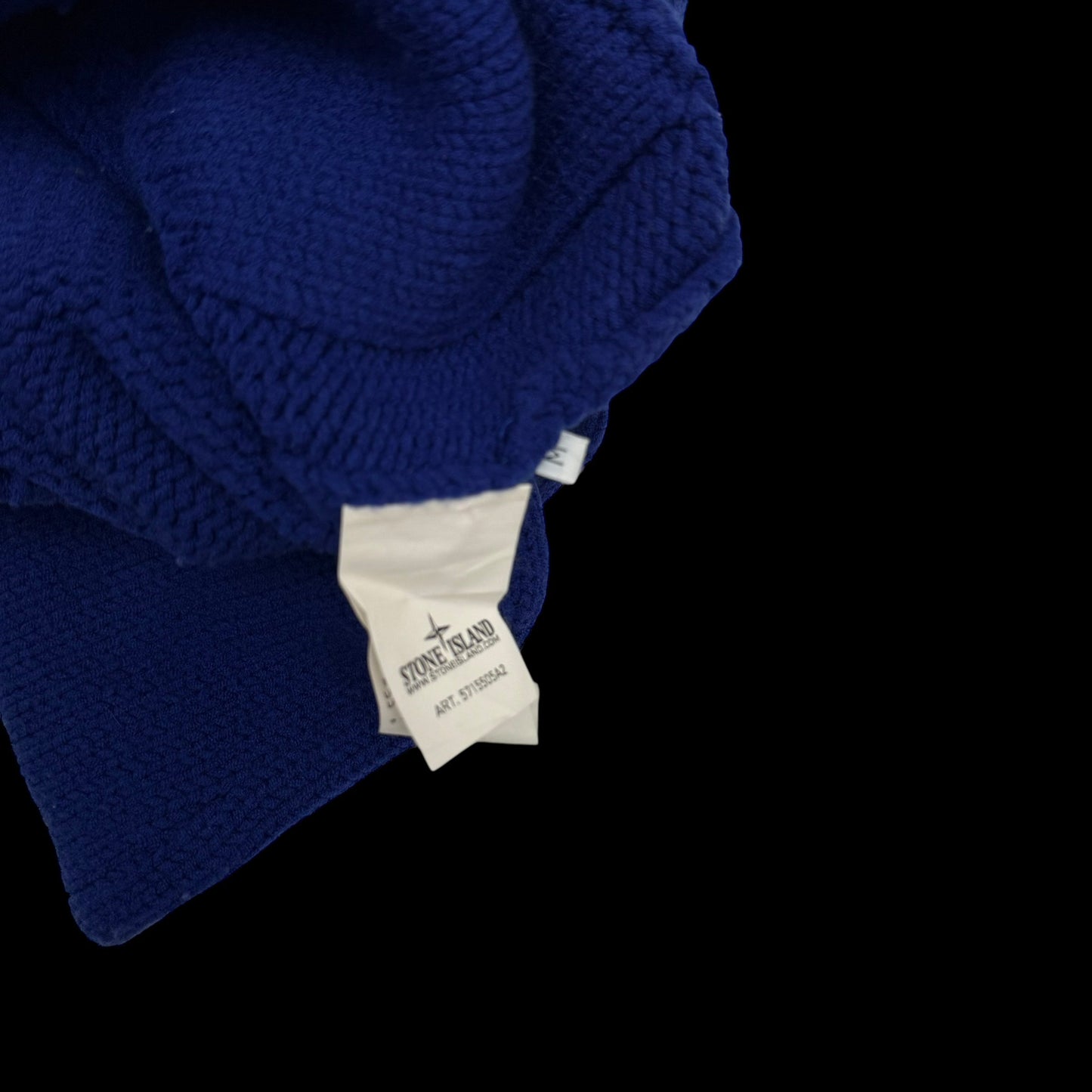 Stone Island AW12 Wool Blend Heavy Knit Zip-Up Sweatshirt Royal Blue (Size M)