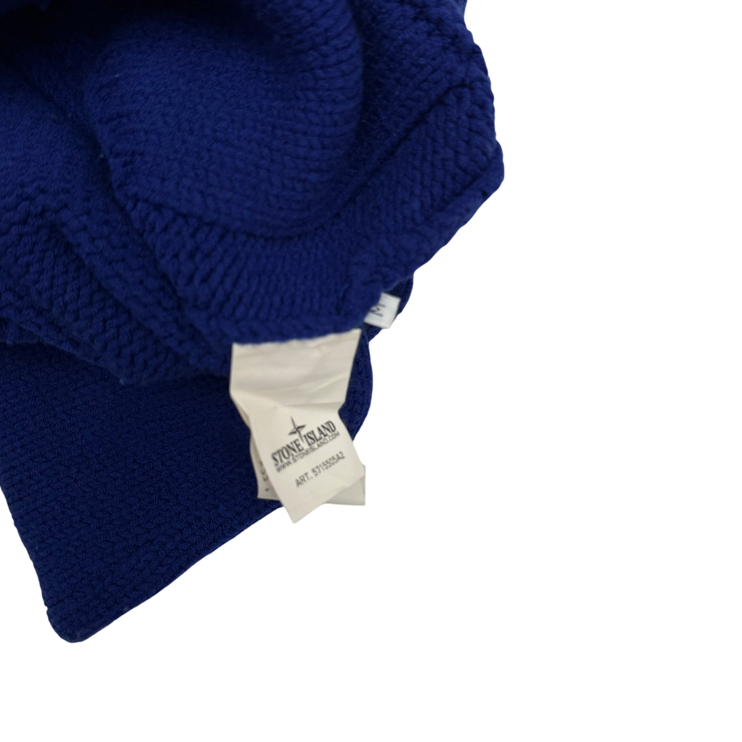 Stone Island AW12 Wool Blend Heavy Knit Zip-Up Sweatshirt Royal Blue (Size M)