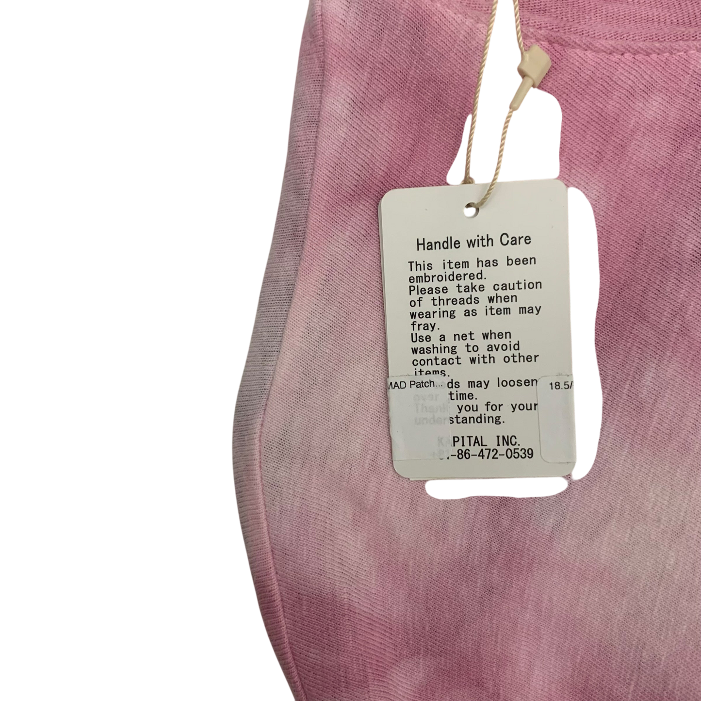 Kapital Dip Dye Nomad Patchwork Longsleeve Pink