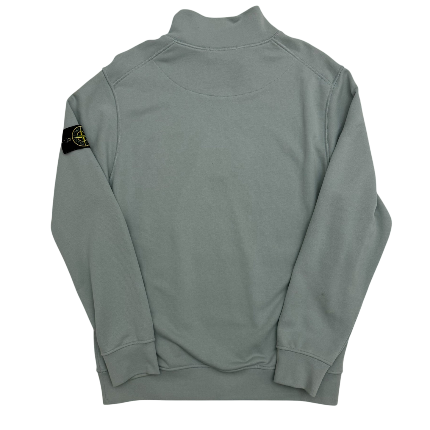 Stone Island Garment-Dyed Quarter-Zip Sweatshirt Light Blue (Fits L-XL)