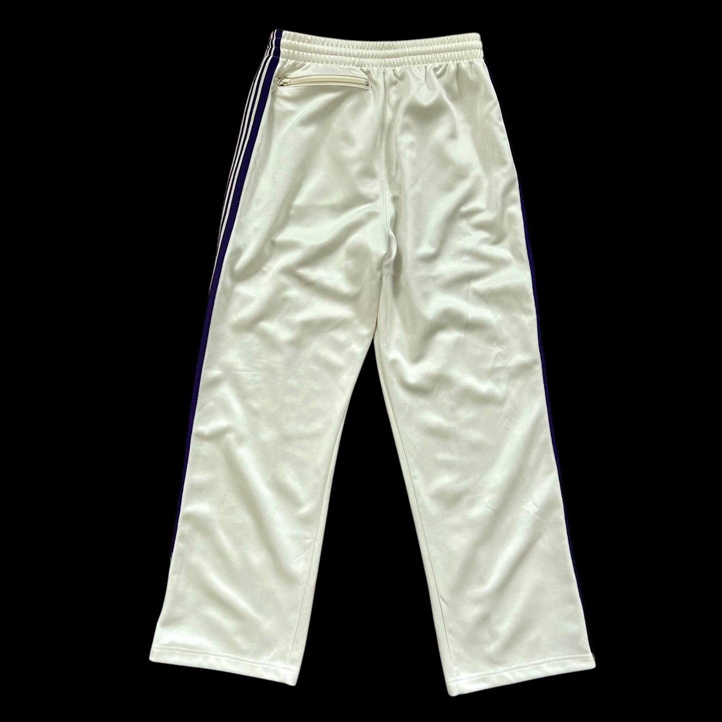 Needles Cream / Purple Poly Smooth Track Pants (Size S)