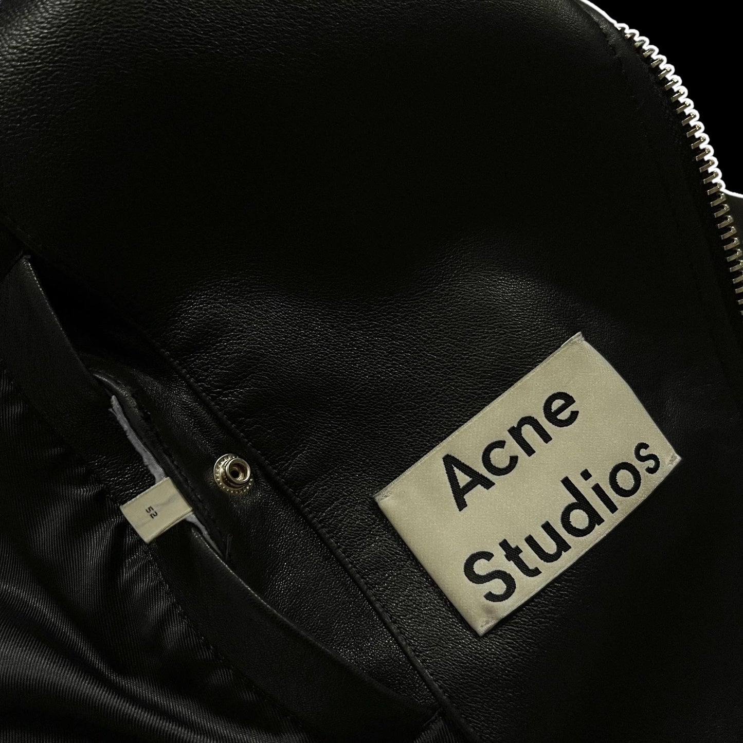 AW17 Acne Studios Nate Clean Black Leather Jacket (Fits L)