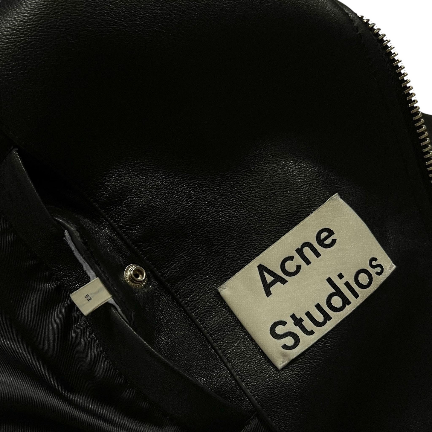 AW17 Acne Studios Nate Clean Black Leather Jacket (Fits L)
