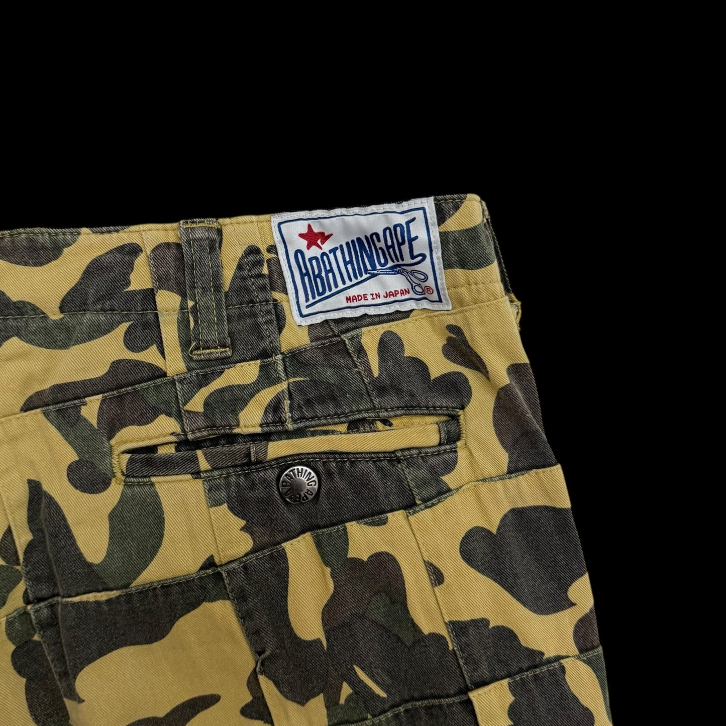 Bape (A Bathing Ape) Camo Patchwork Shorts (Size M)