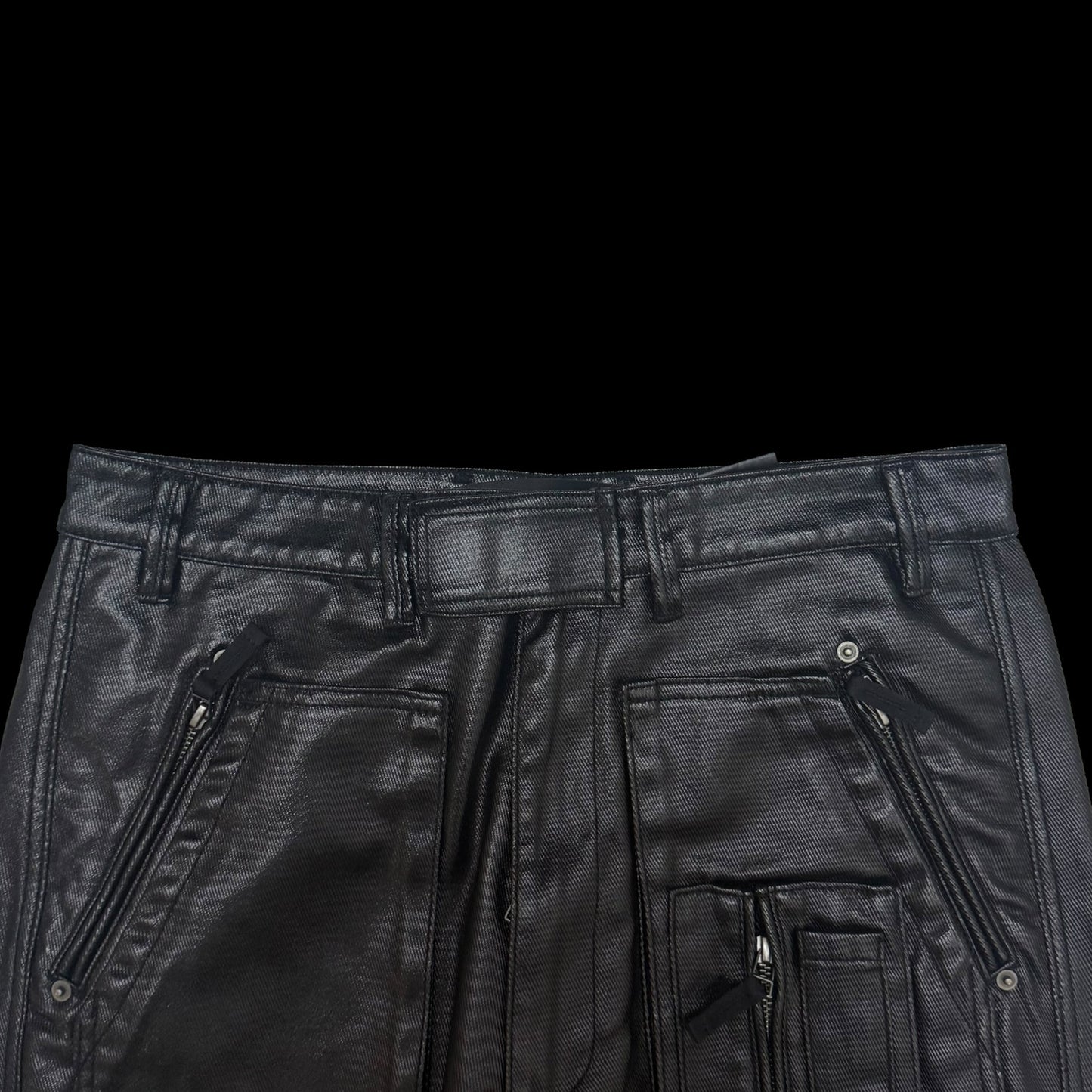Kody Phillips Rip Van Kody Waxed Black Cargo Pants (Size 34”)
