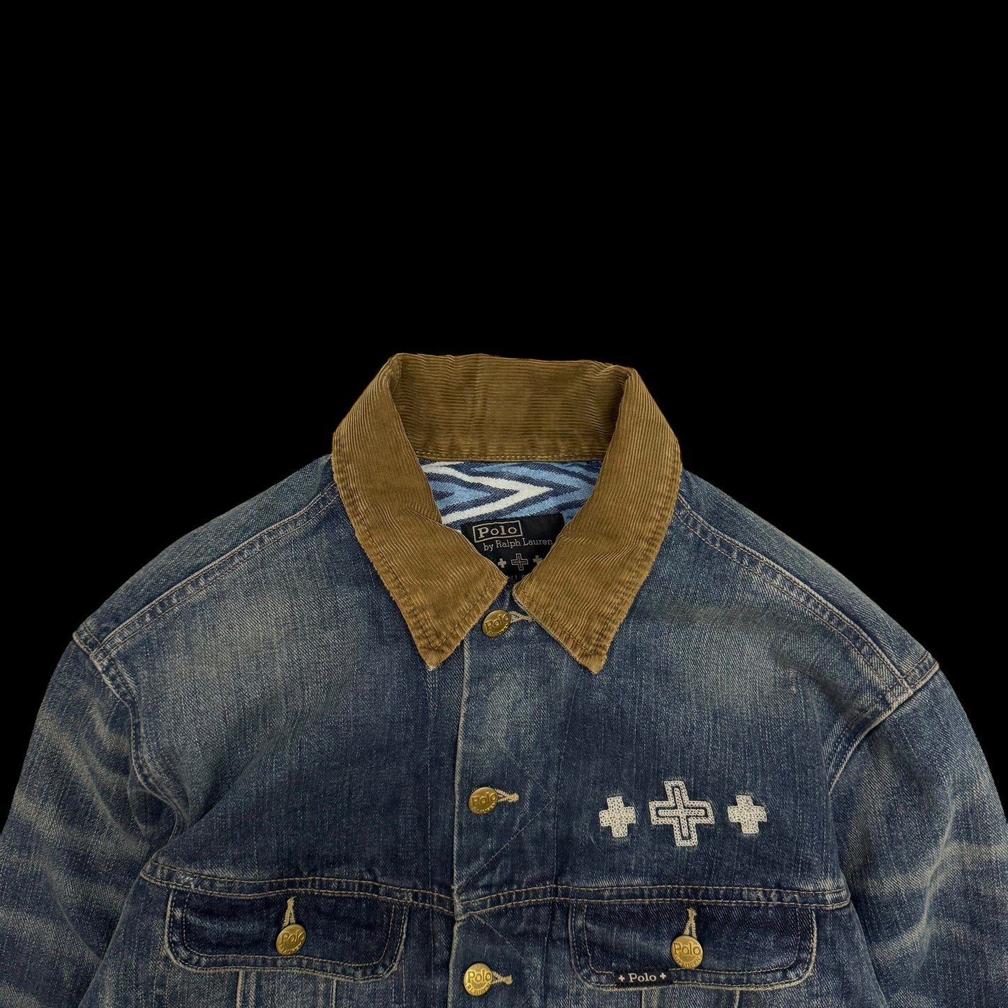 Polo Ralph Lauren x Naiomi Glasses Denim Trucker Jacket Faded Blue (Size M)