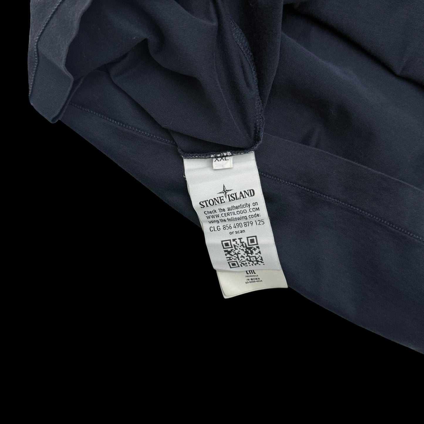 Stone Island Logo Patch T-Shirt Navy (Fits L-XL)