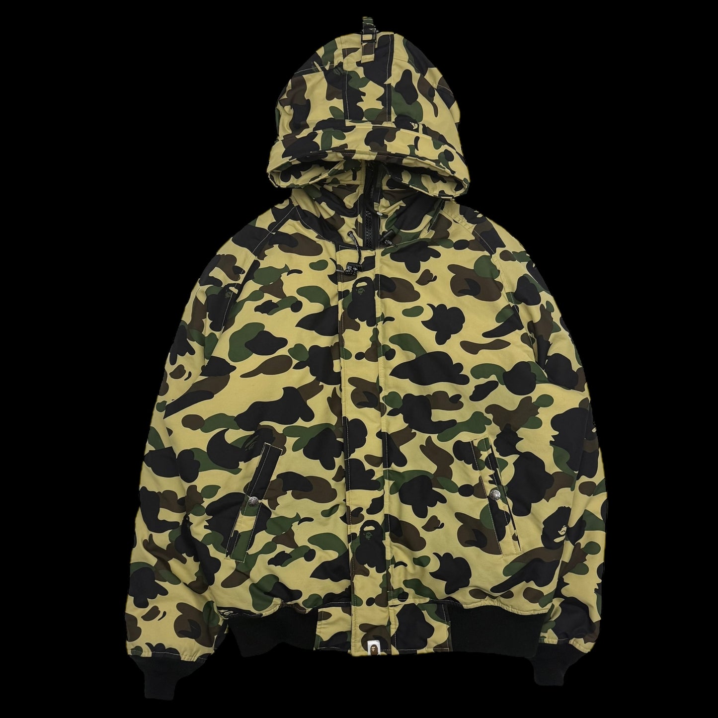 Bape (A Bathing Ape) 1st Camo N-2B Fur-Lined Down Jacket (Size L)