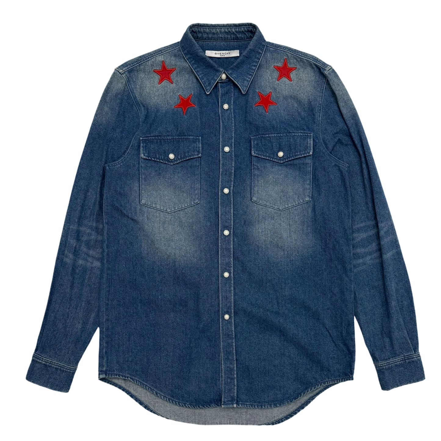 Givency Star Patch Denim Shirt (Fits M-L)