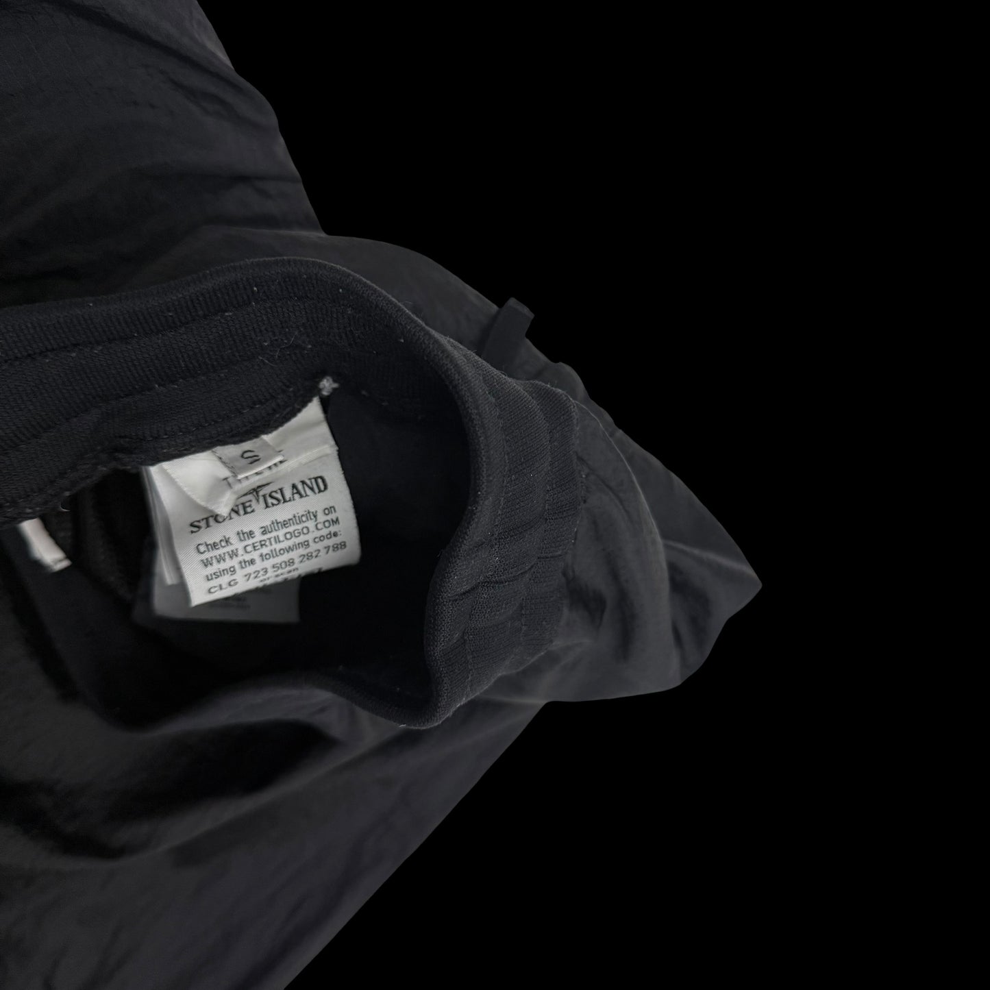 Stone Island Logo Patch Nylon Metal Pants Dark Navy (Size S)