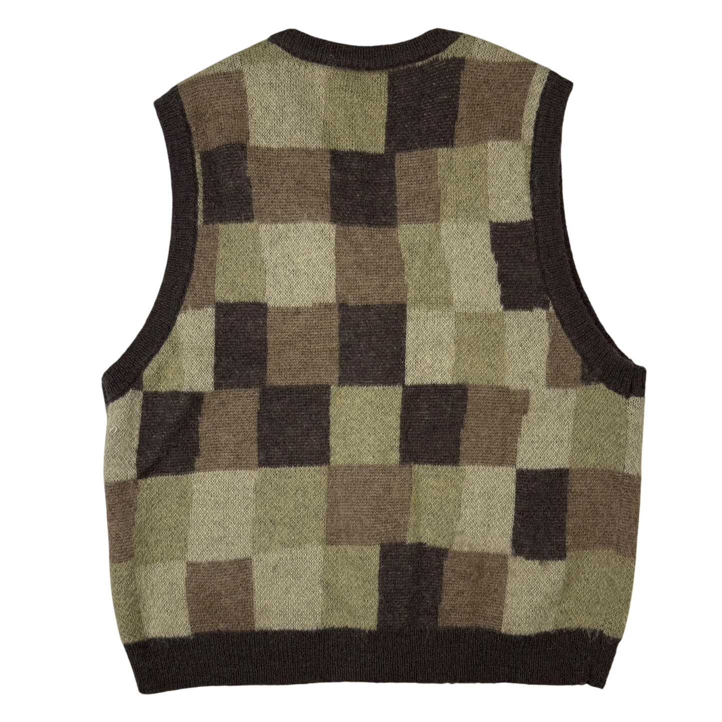 Stussy AW21 Wobbly Check Knit Vest (Size S)
